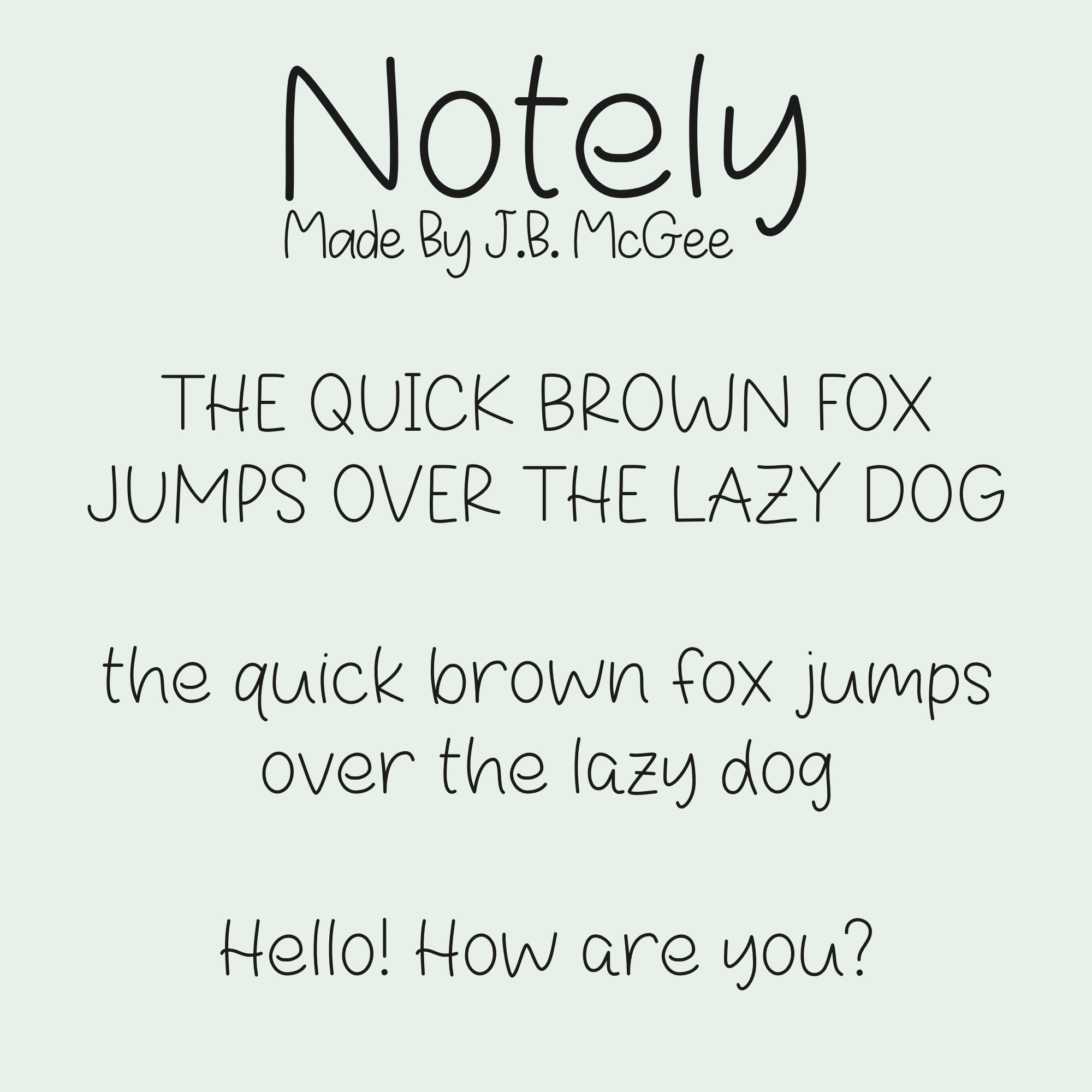 Notely Handwritten Font