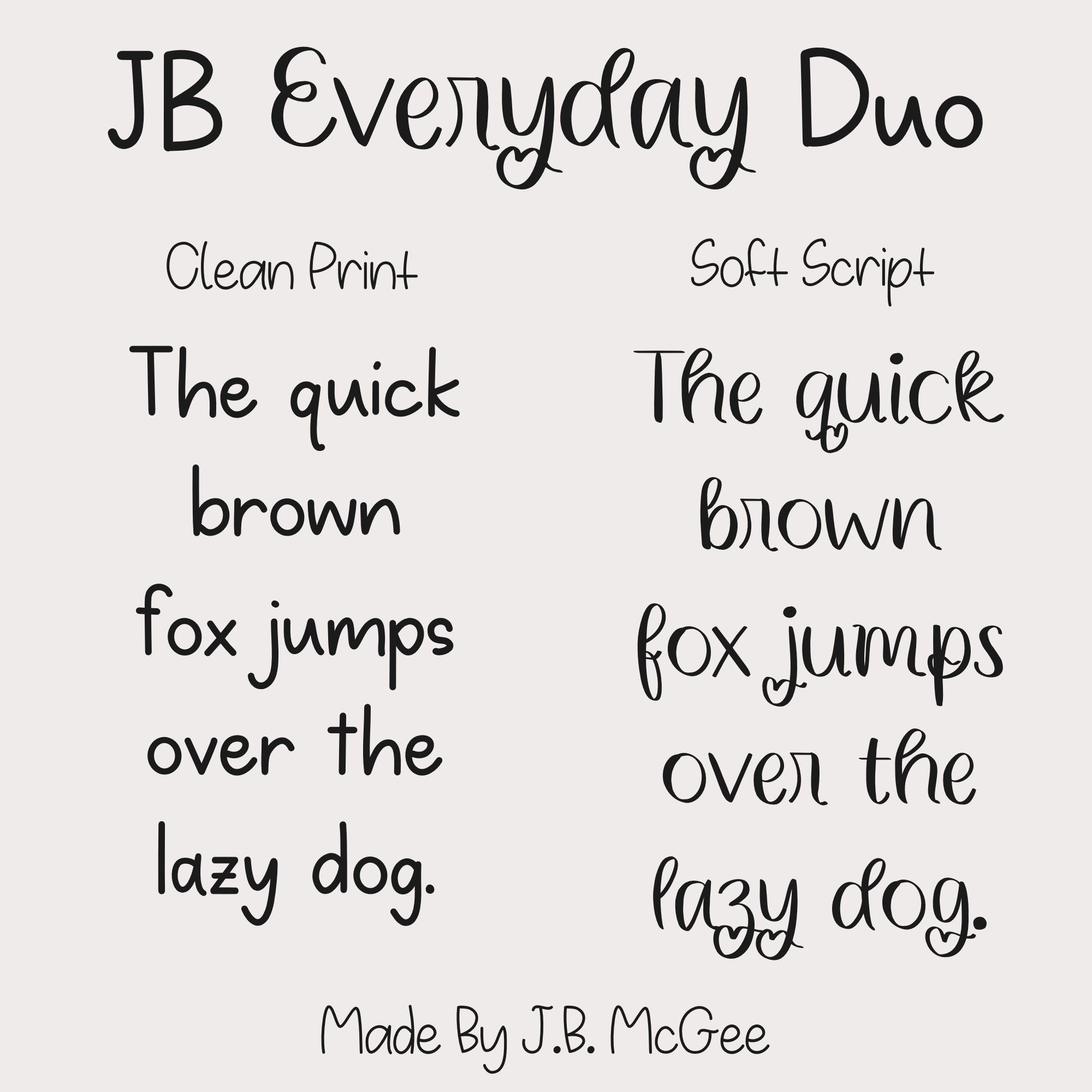 JB Everyday Font Duo