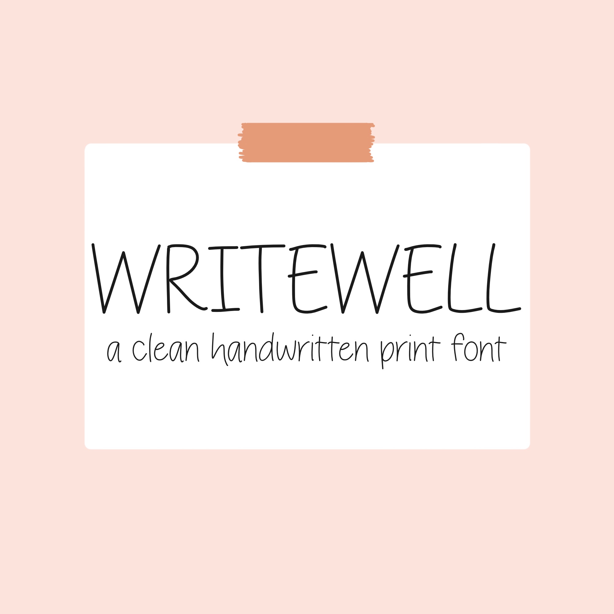Writewell Print Font