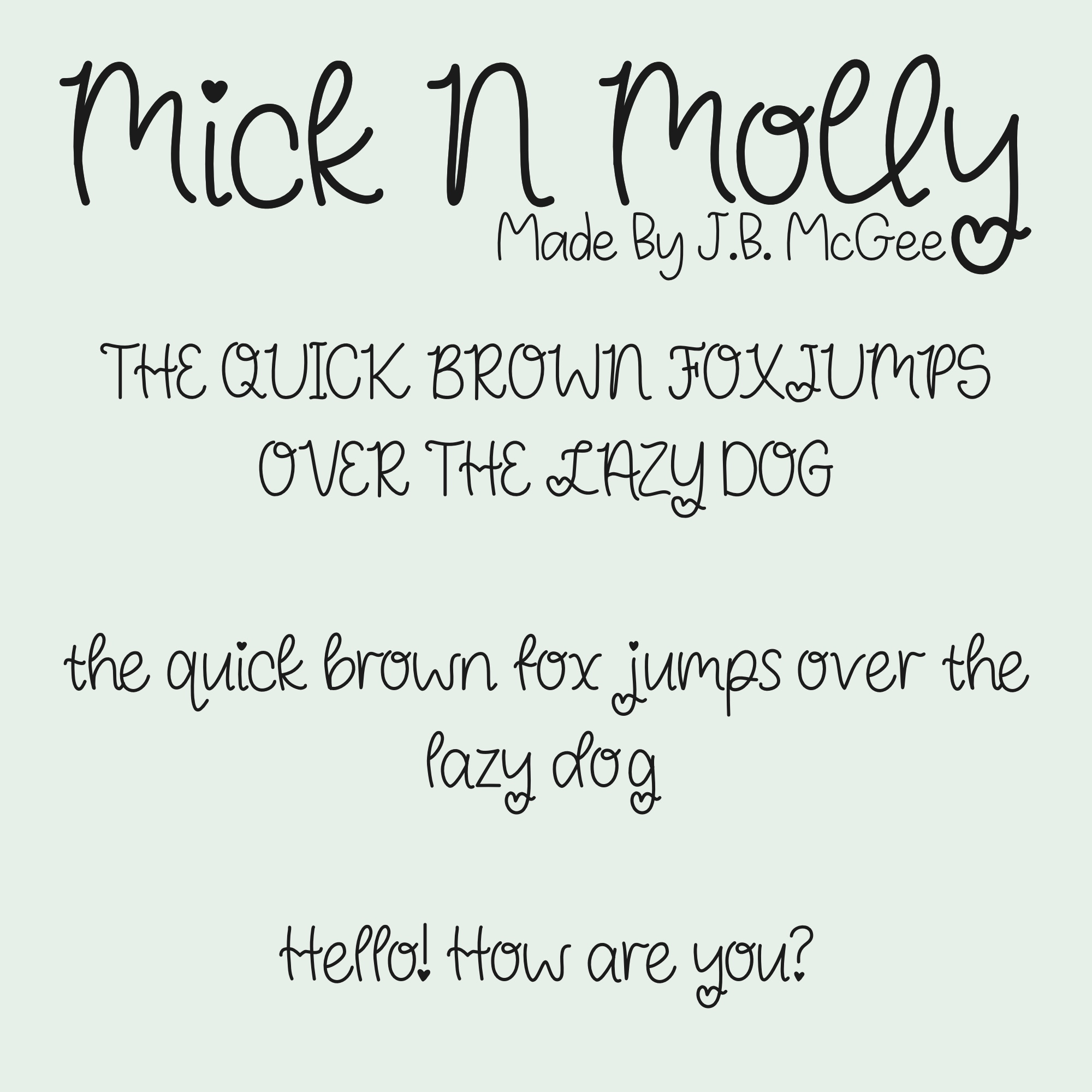 Mick N Molly Script
