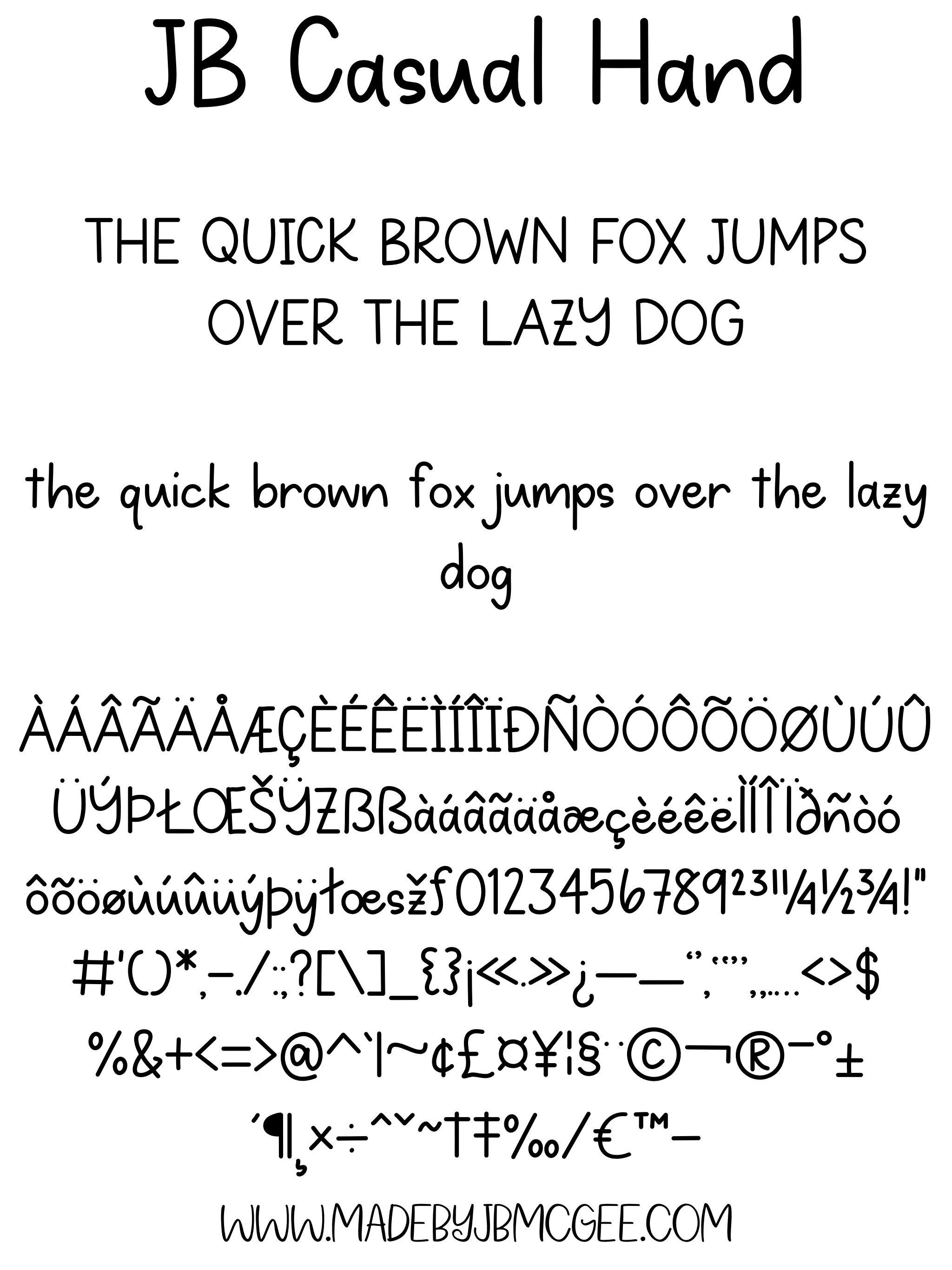 JB Everyday Hand Font
