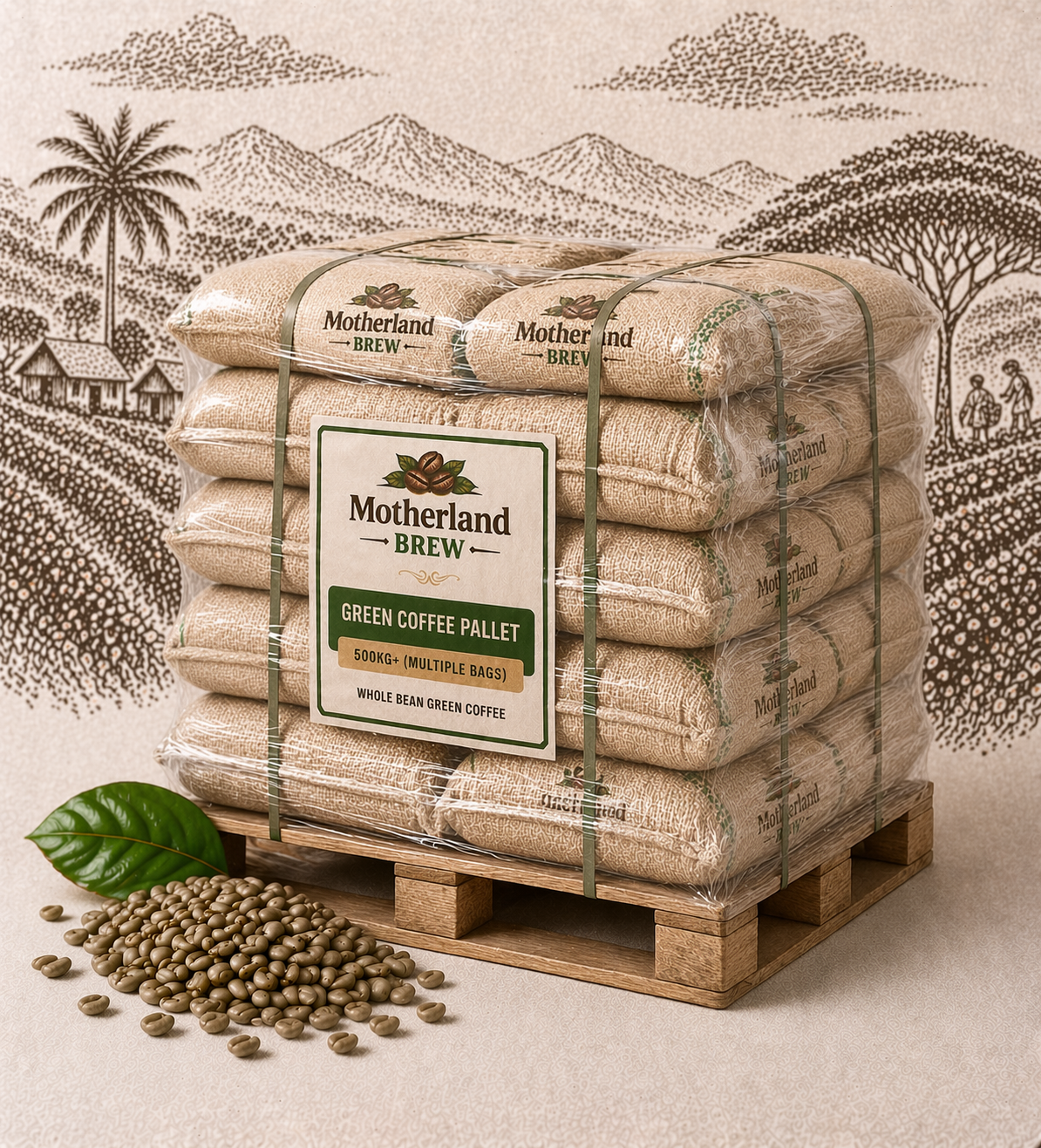 Motherland Brew Green Coffee Pallet