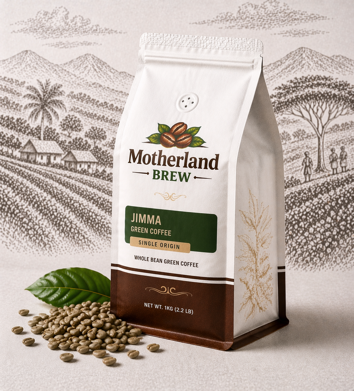 Motherland Brew Jimma Green Coffee