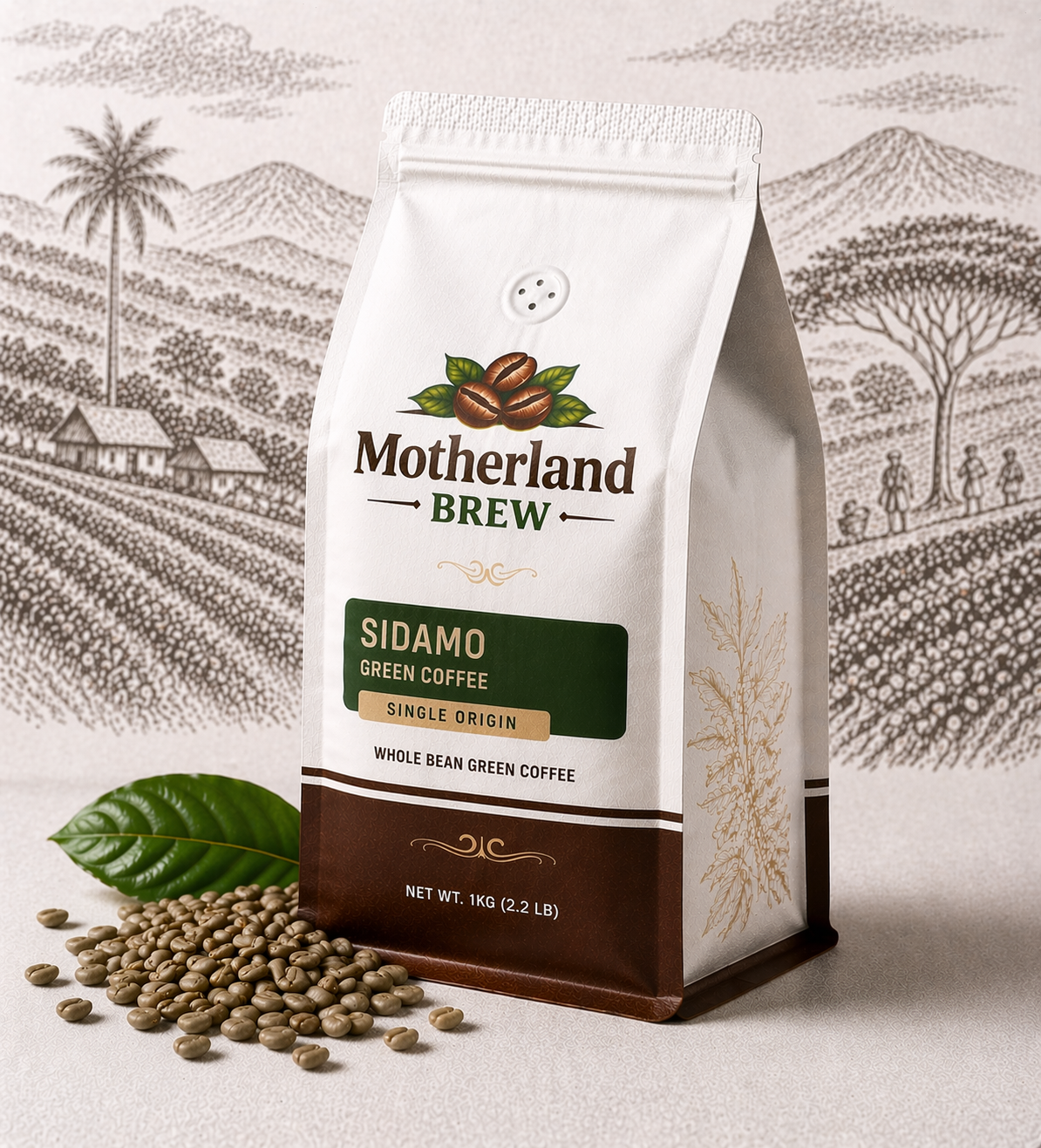 Motherland Brew Sidamo Green Coffee