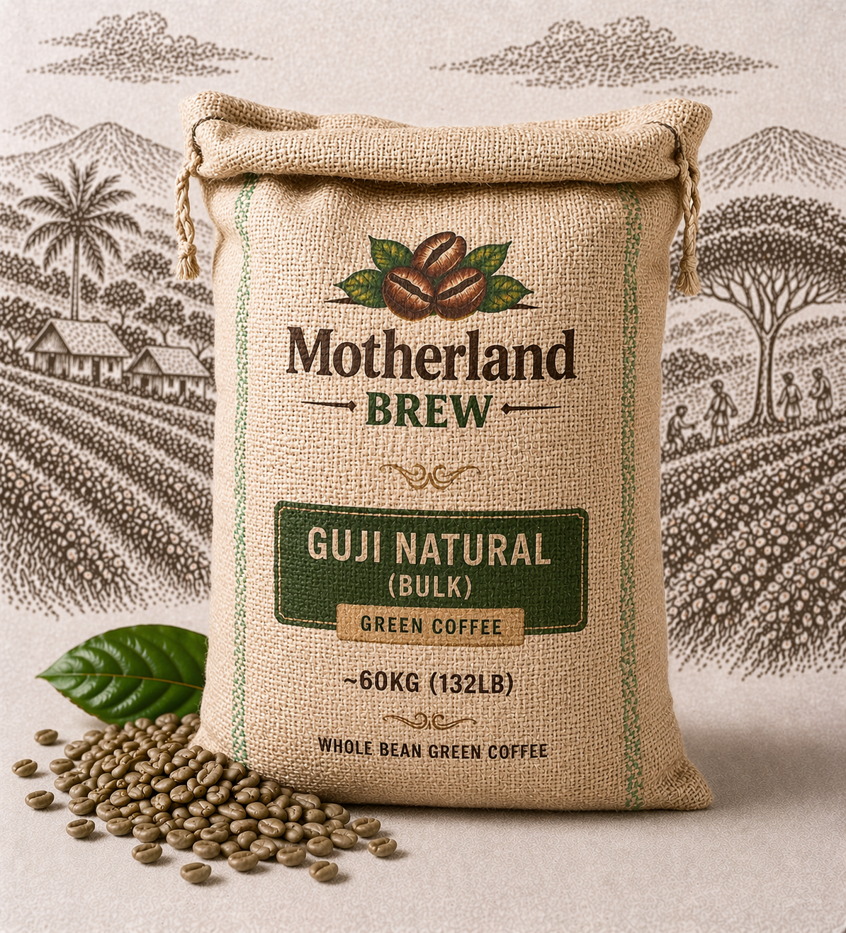 Motherland Brew Guji Natural Green Coffee (Bulk)
