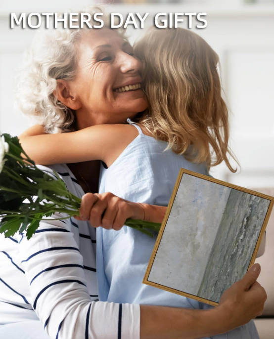 VIYYIEA Framed Canvas Wall Art Home Decor, Vintage Seascape Paintings Wall Decor, Ocean Art for Living Room Bedroom Bathroom, 9"x11"