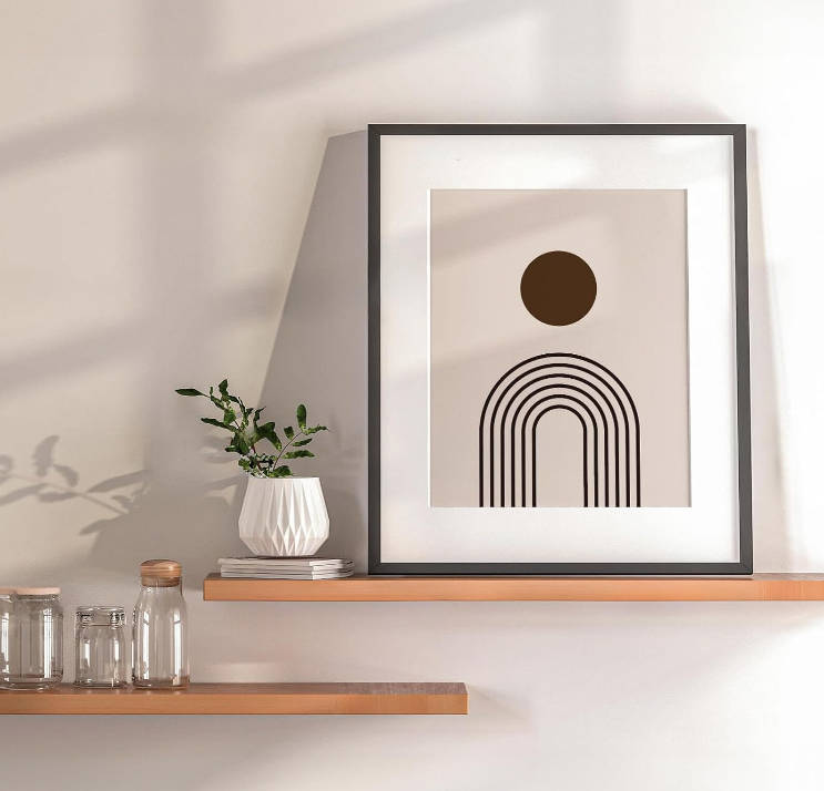 VIYYIEA Boho Wall Art Set For Living Room Decor, Artist Minimalist Line Wall Decor Modern Gallery Art Prints Unframed Posters Pictures Set for Bedroom Kitchen