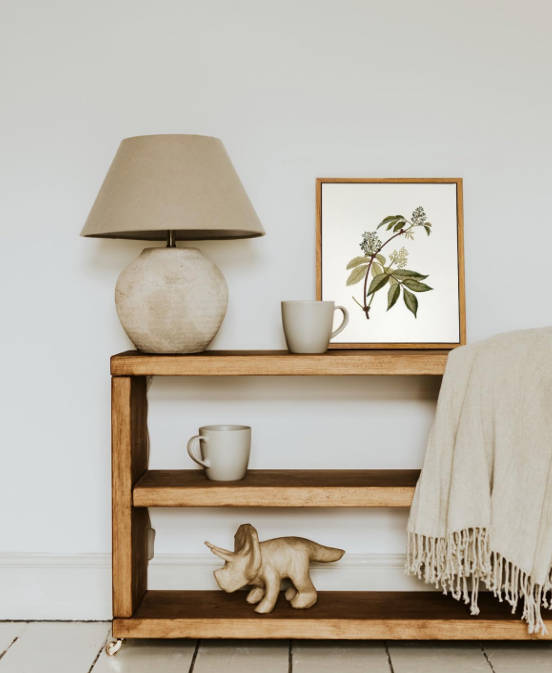 VIYYIEA Vintage Framed Canvas Wall Art Prints, Sambucus Racemosa Botanical Plant Bathroom Art Painting, Rustic Farmhouse Plant Pictures for Bedroom Living Room Bathroom, 9"x11"