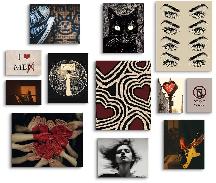 VIYYIEA Posters Y2K Downtown Girl Room Decor Coquette Aesthetic Wall Art Prints Bedroom Vintage Rock Wall Decor Baddie Hip Hop Wall Collage Pictures Set for Living Room Bathroom School Dorm