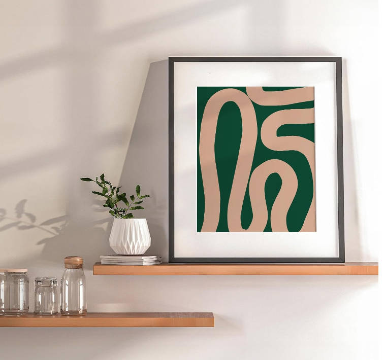 VIYYIEA Sage Matisse Wall Art Aesthetic Room Decor, Abstract Botanical Wall Decor Posters Bedroom, Unframed Art Prints for Living Room, Kitchen, Bathroom, Master Artwork Pictures Set (8×10in)