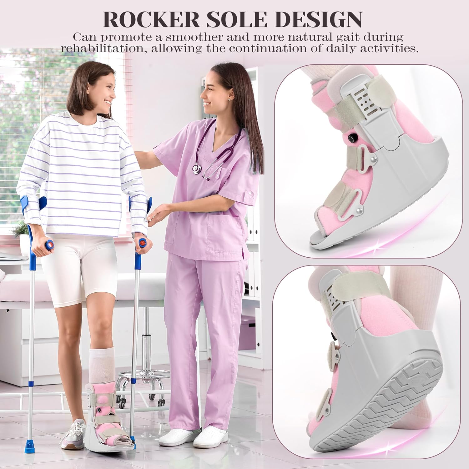 Pink Medical Walking Boot