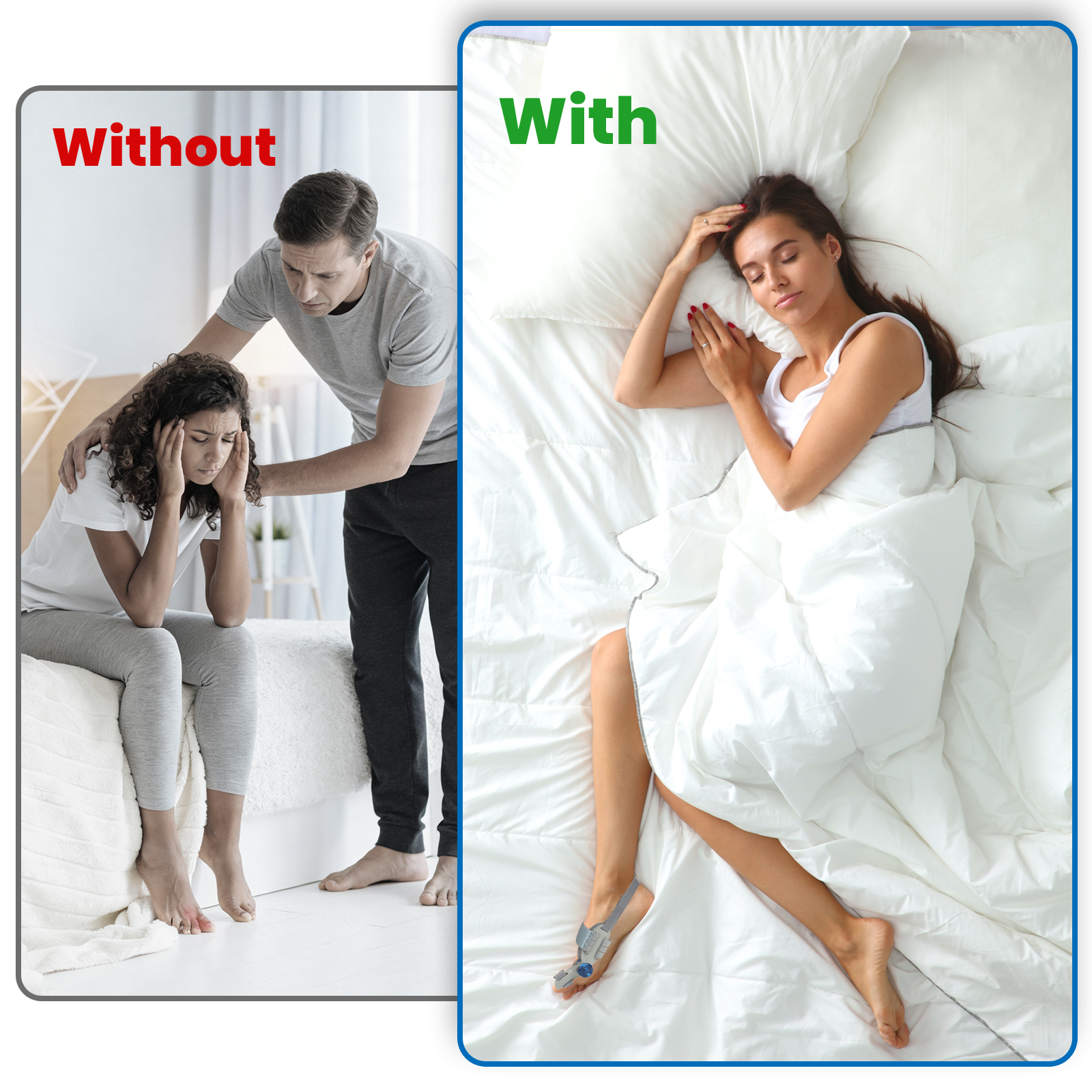 SIMTAR Premium Adjustable Bunion Corrector for Woman – Big Toe Valgus Brace & Support Device Left & Right Foot Night Splint bunion fix without surgery