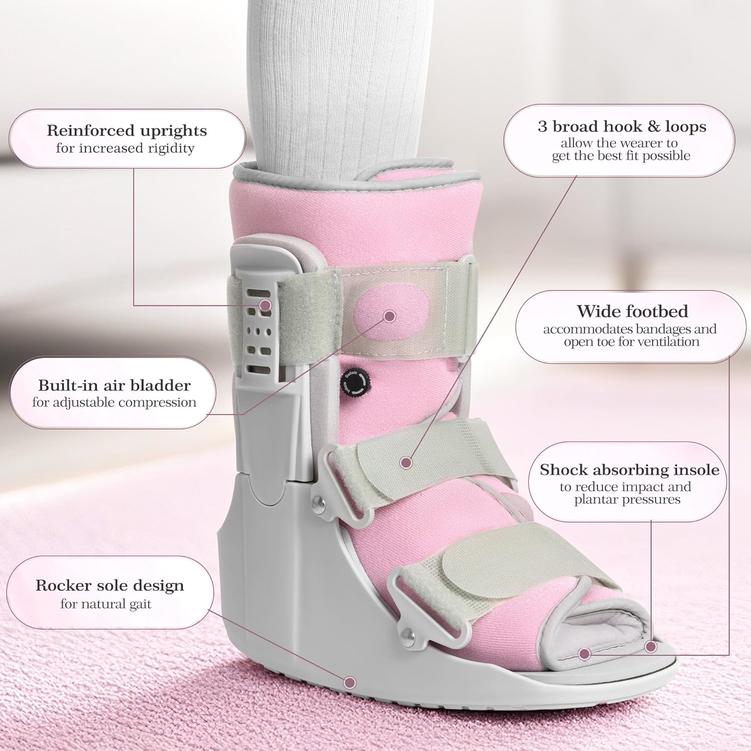 Pink Medical Walking Boot