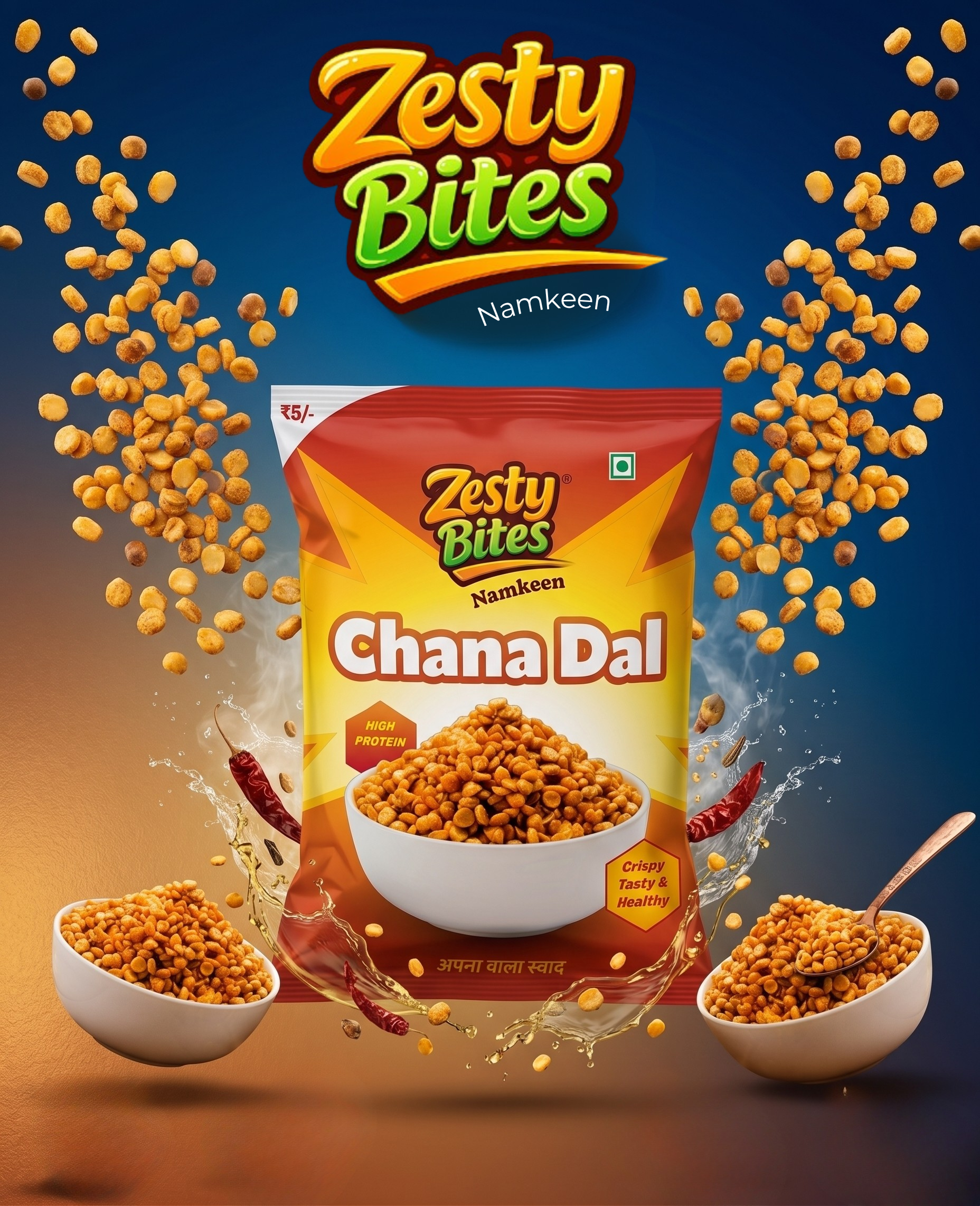 Zesty Bites Namkeen Chana Dal