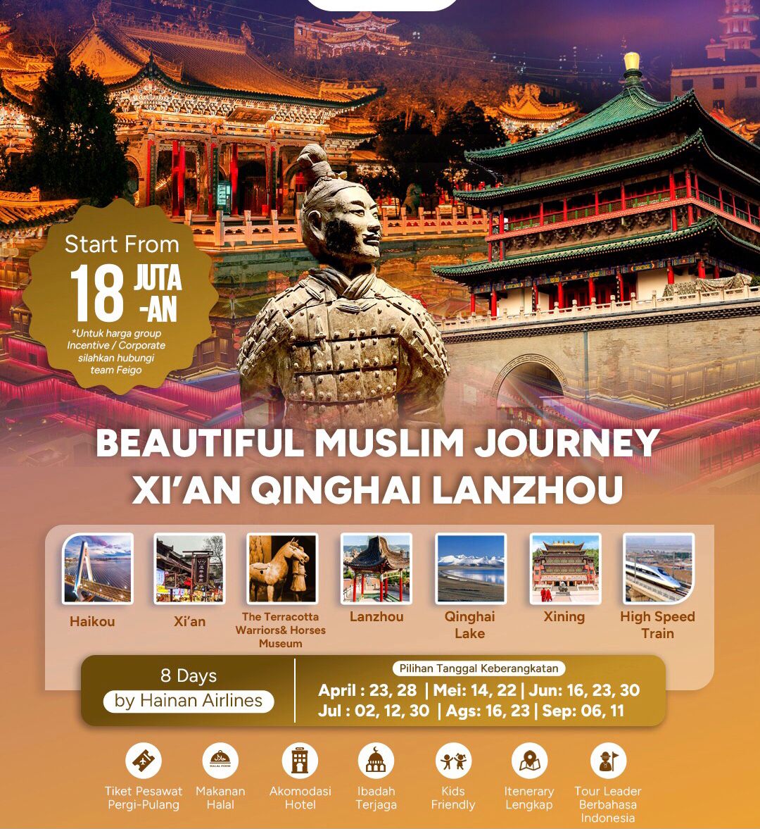 Paket Tour Xi’an Qinghai Lanzhou