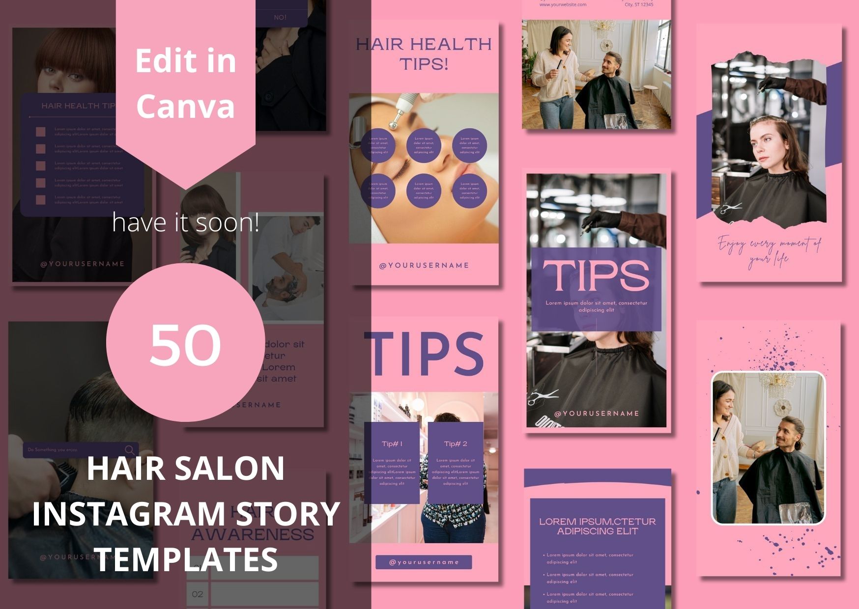 Hair Salon Instagram Story Templates