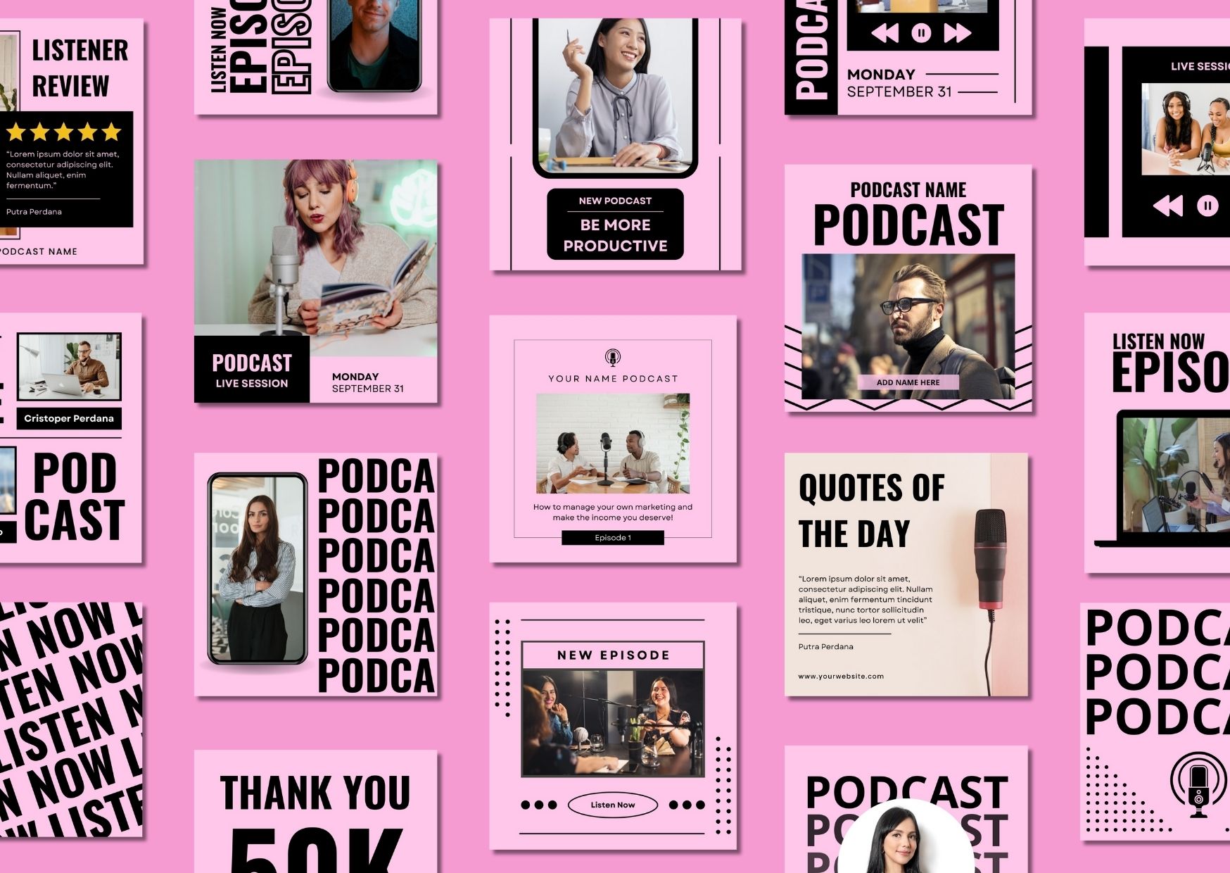 Podcast Instagram Post Templates