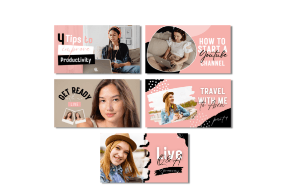 YouTube Thumbnail Templates Pack