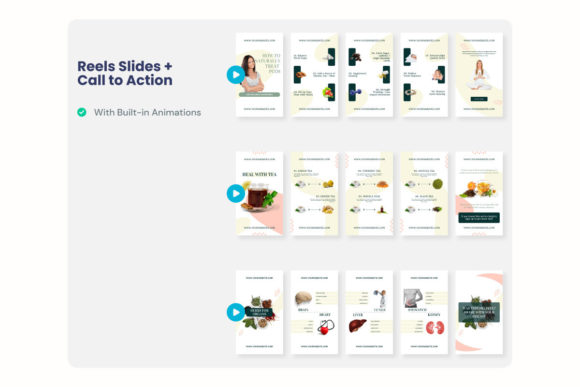 Wellness medical health Instagram Reels Templates Bundle