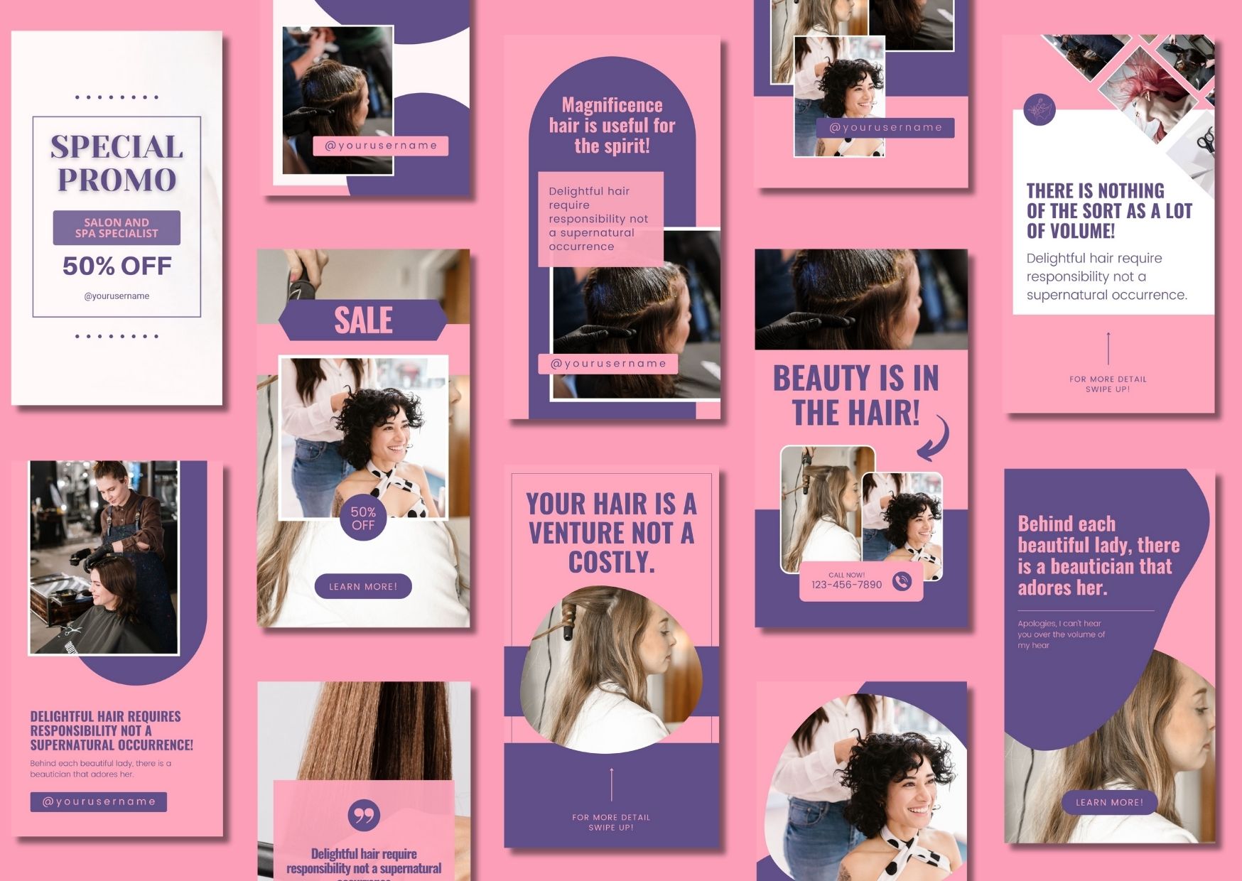 Hair Salon Instagram Story Templates