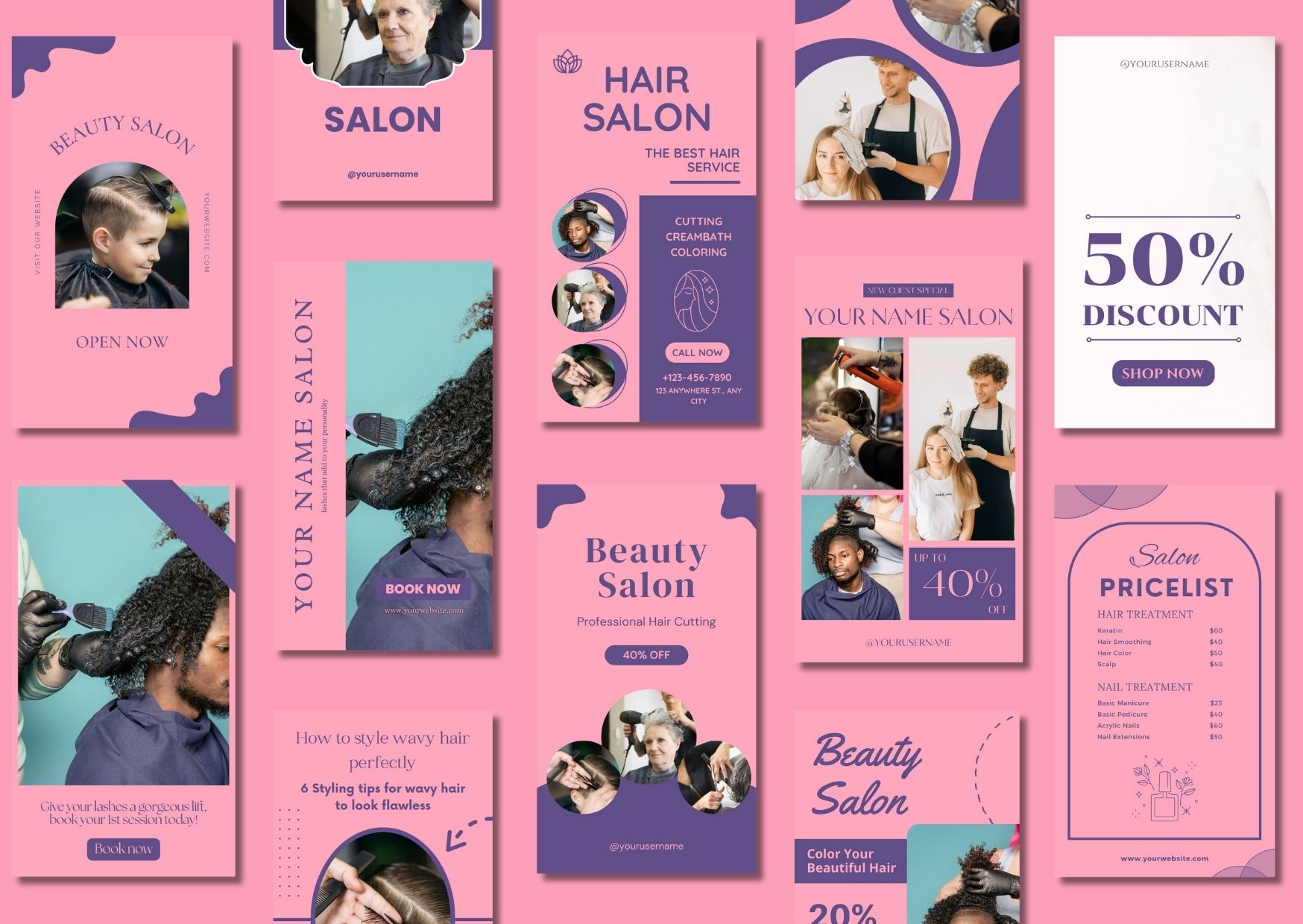 Hair Salon Instagram Story Templates