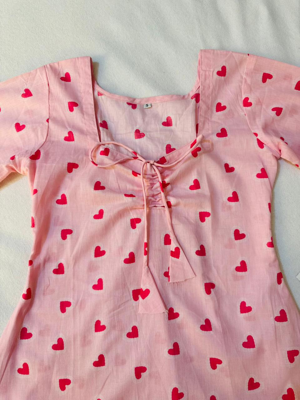 Pink Heart short kurti