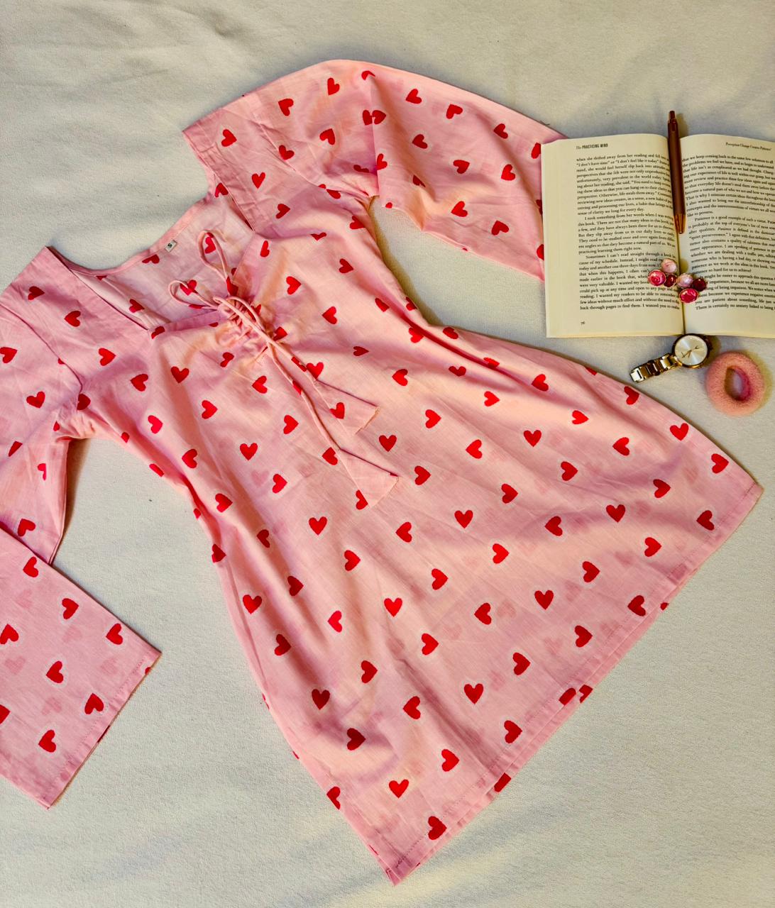 Pink Heart short kurti