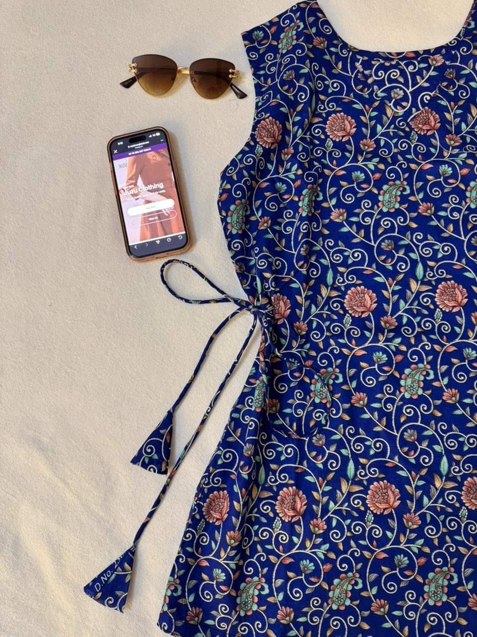 Floral Printed Sleeveless Dress