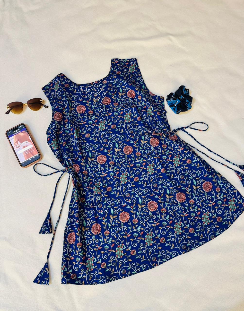 Floral Printed Sleeveless Dress