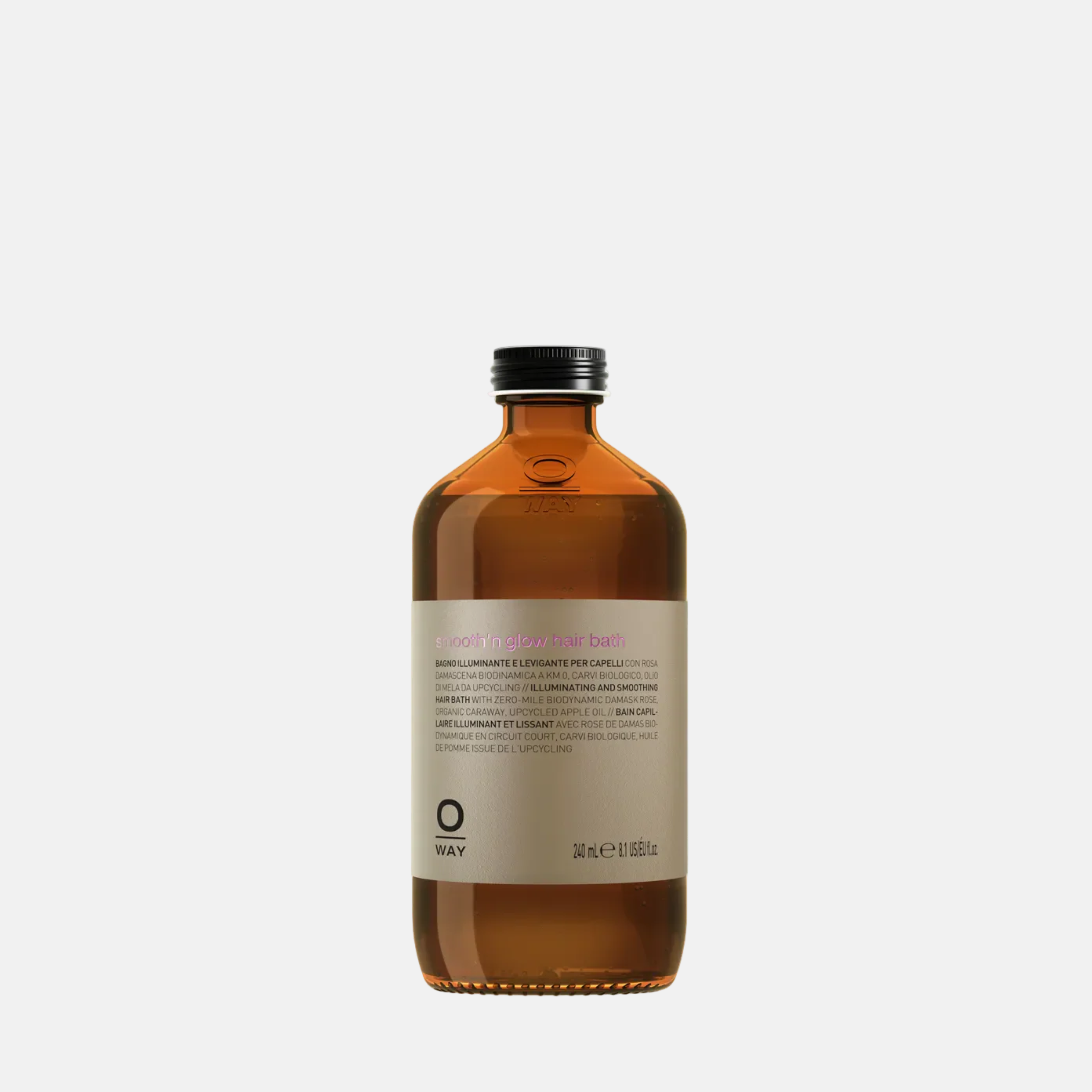 Oway Smooth’n Glow Hair Bath – glotninamasis ir žvilgesį suteikiantis šampūnas