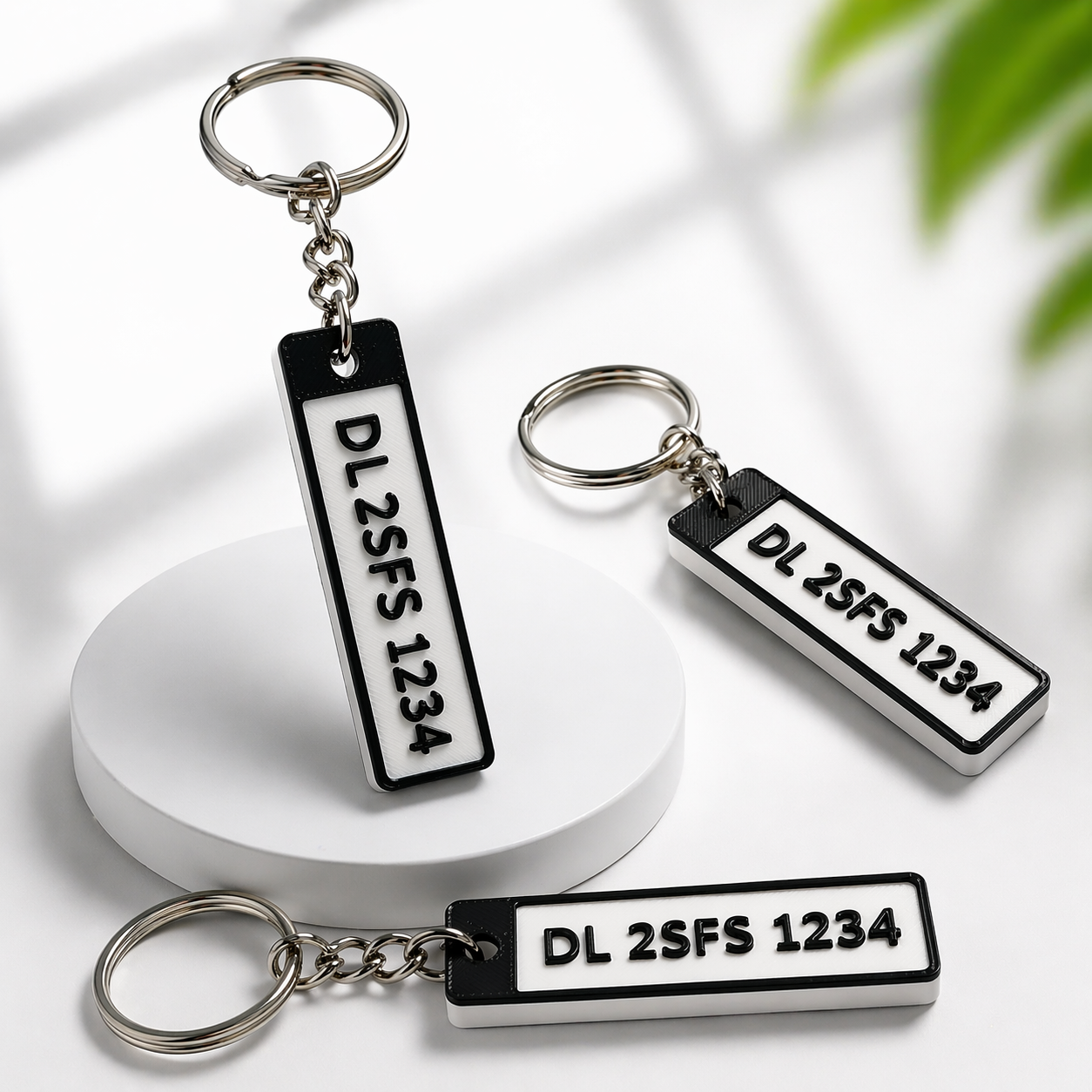 Custom Number Plate Keychains