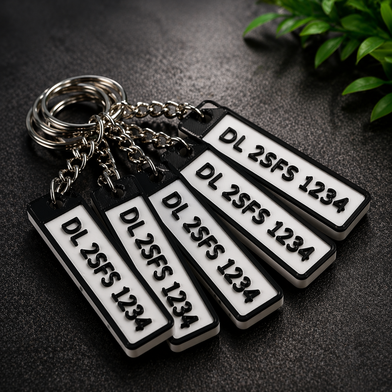 Custom Number Plate Keychains