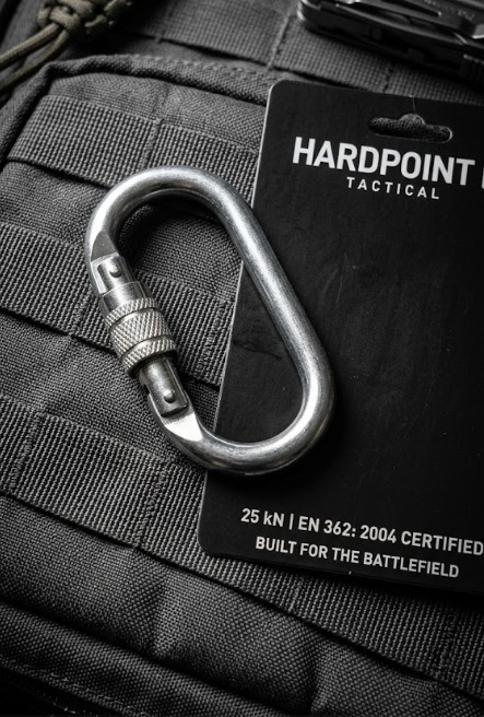Hardpoint Tactical 25kN Professional Oval Steel Carabiner – Screw-Lock
