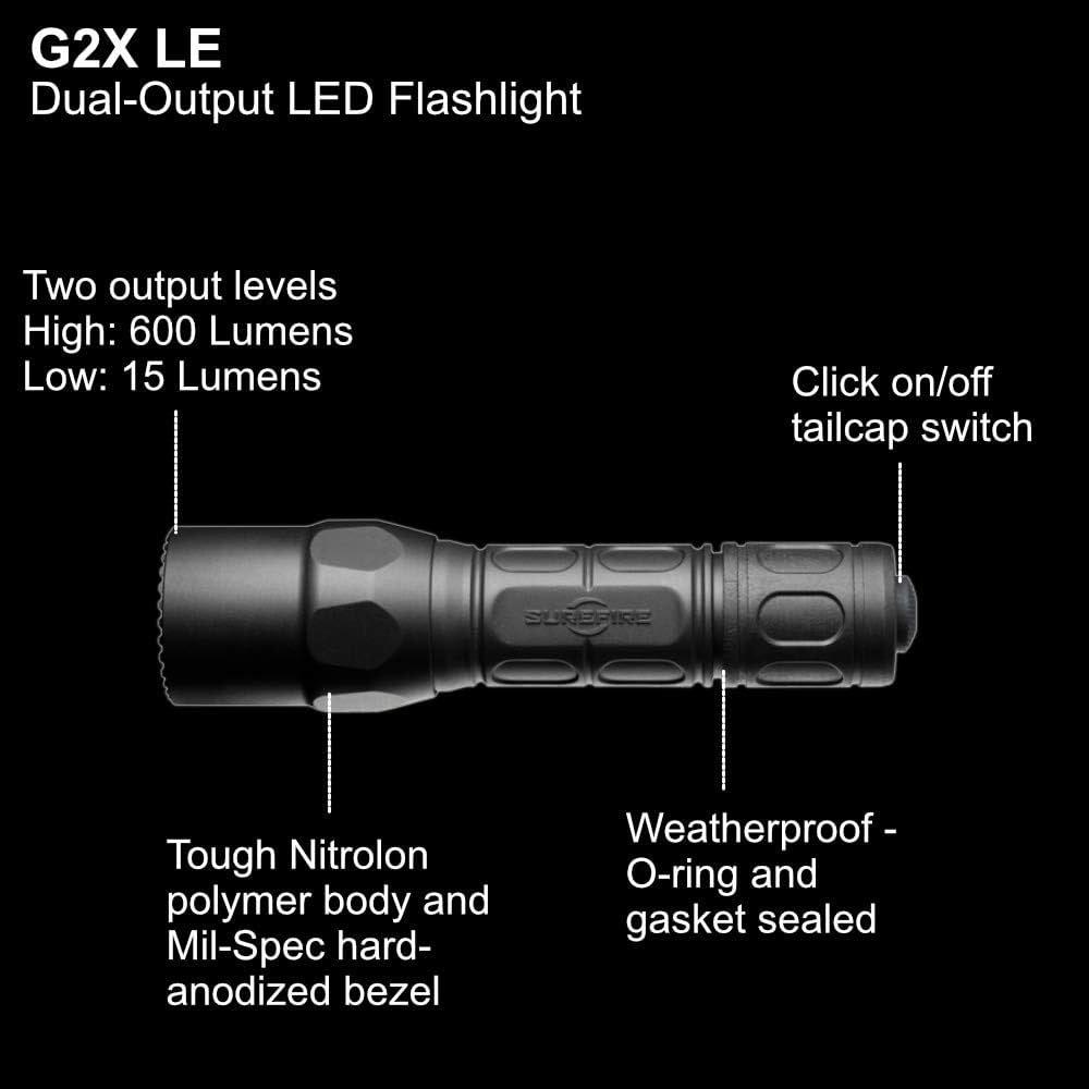SureFire G2X Tactical Single Output LED Flashlight | 600-Lumen