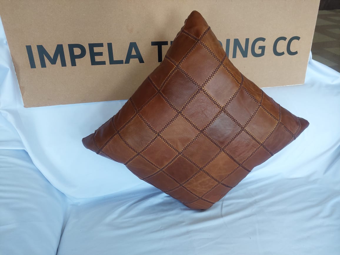 Brown Leather Cushion