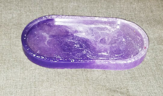 Purple Resin Trinket Tray