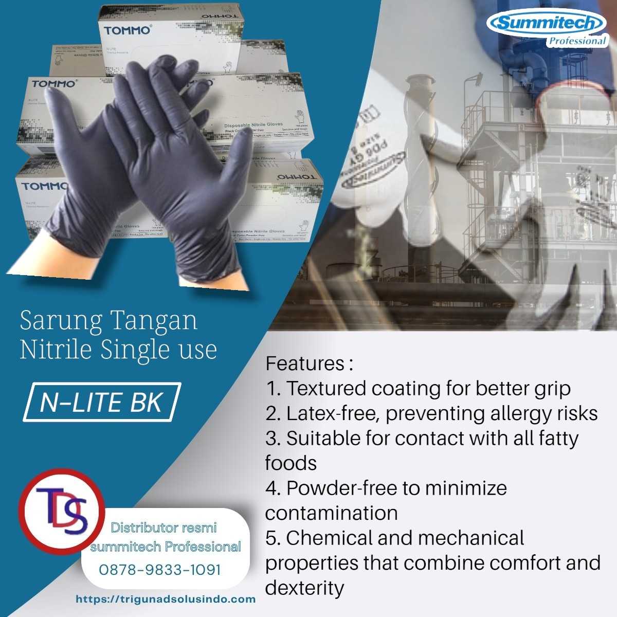 Sarung Tangan Nitrile Sekali Pakai