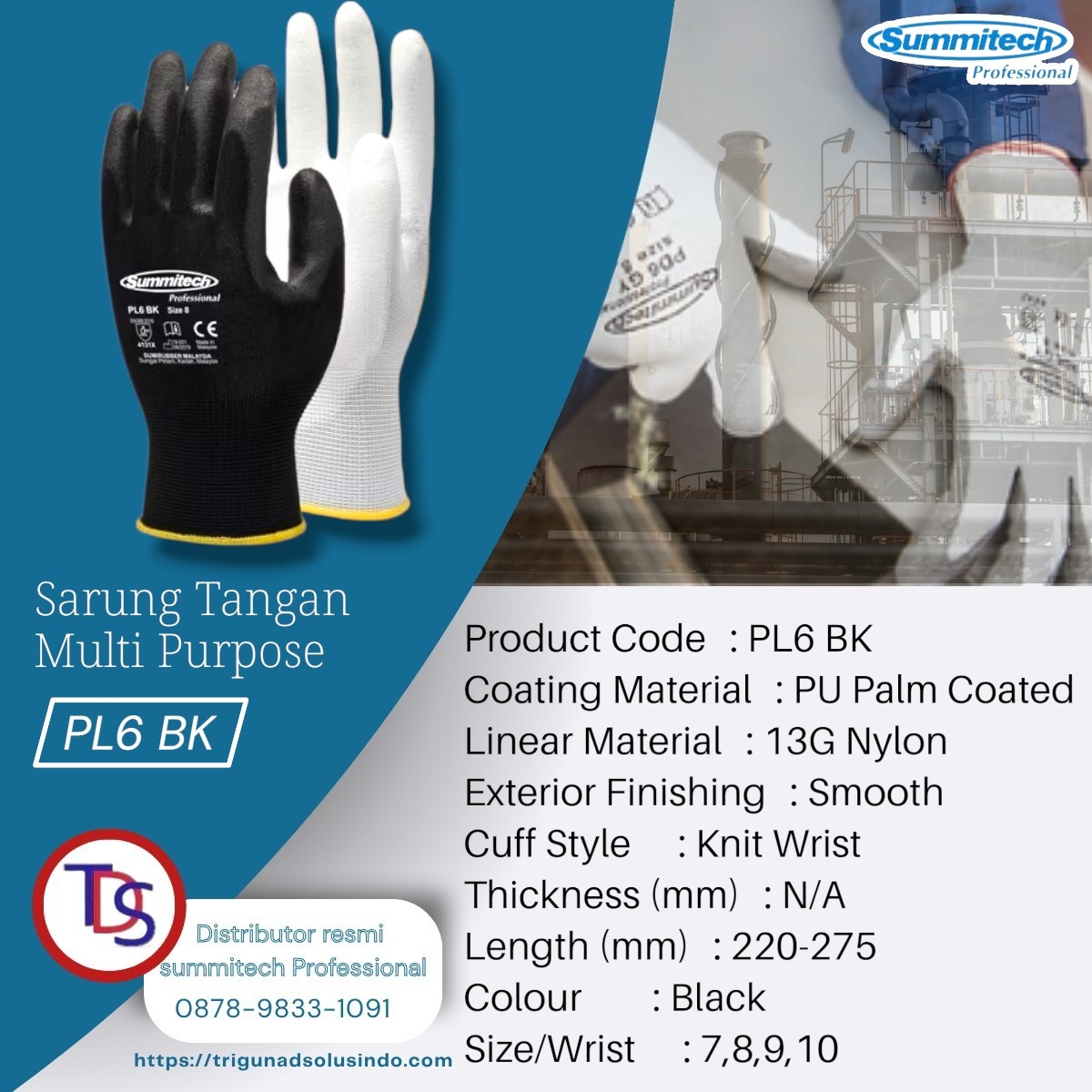 Sarung Tangan Multi Purpose PL6 BK