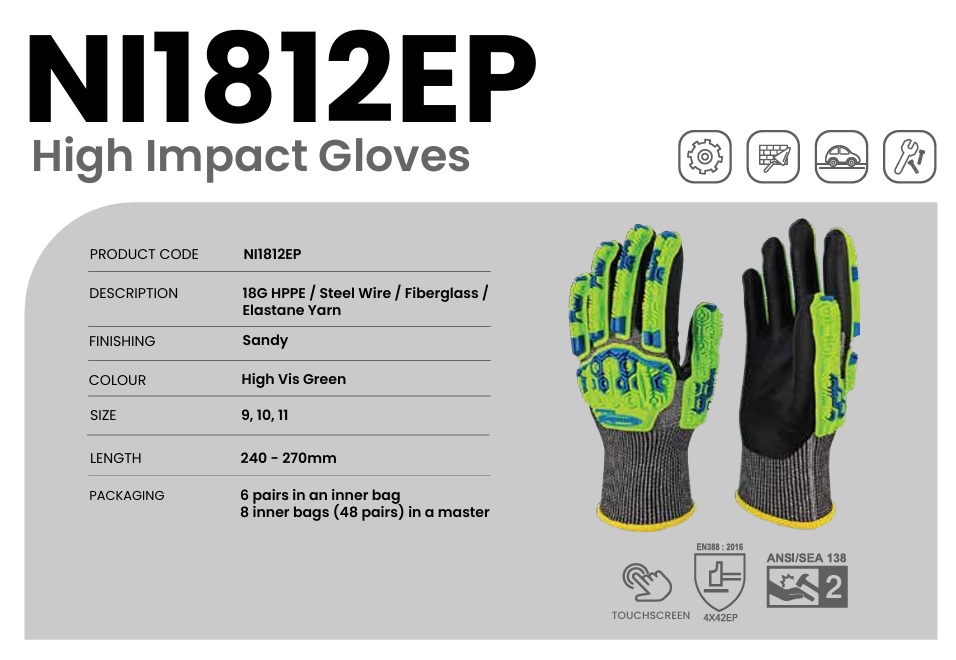 NI1812EP High Impact Gloves