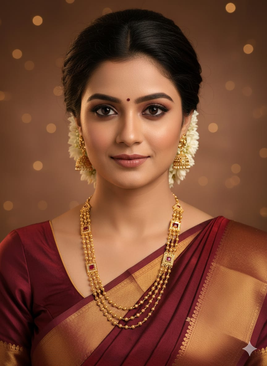 Traditional Gold-Plated Long Necklace