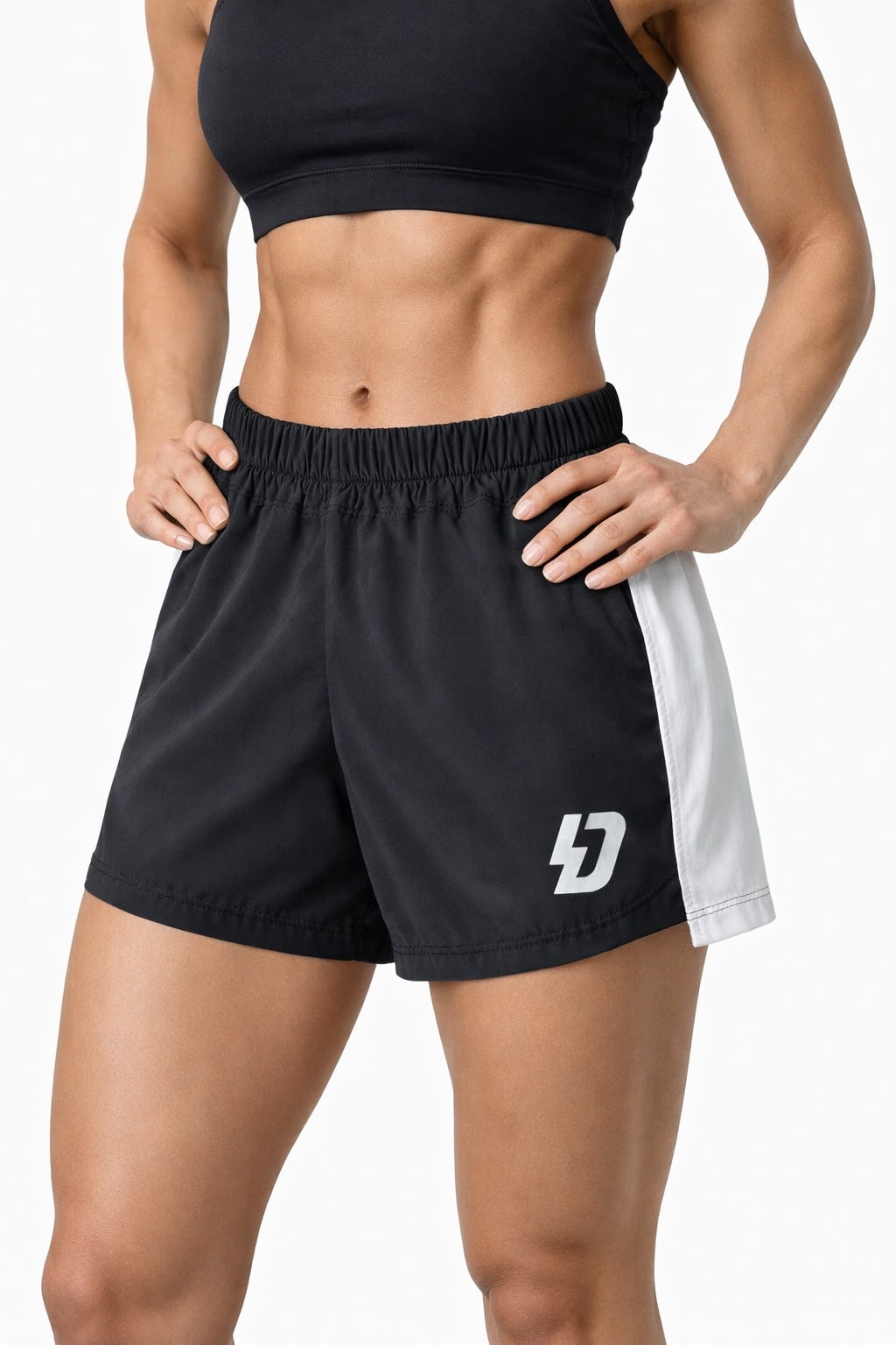 Short de running negro para mujer