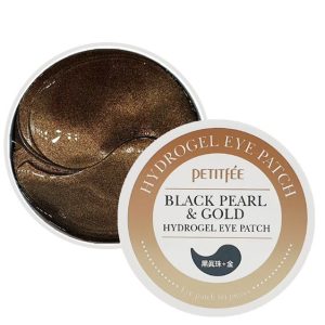 PETITFÉE Black Pearl & Gold hidrogelio akių pleistrai