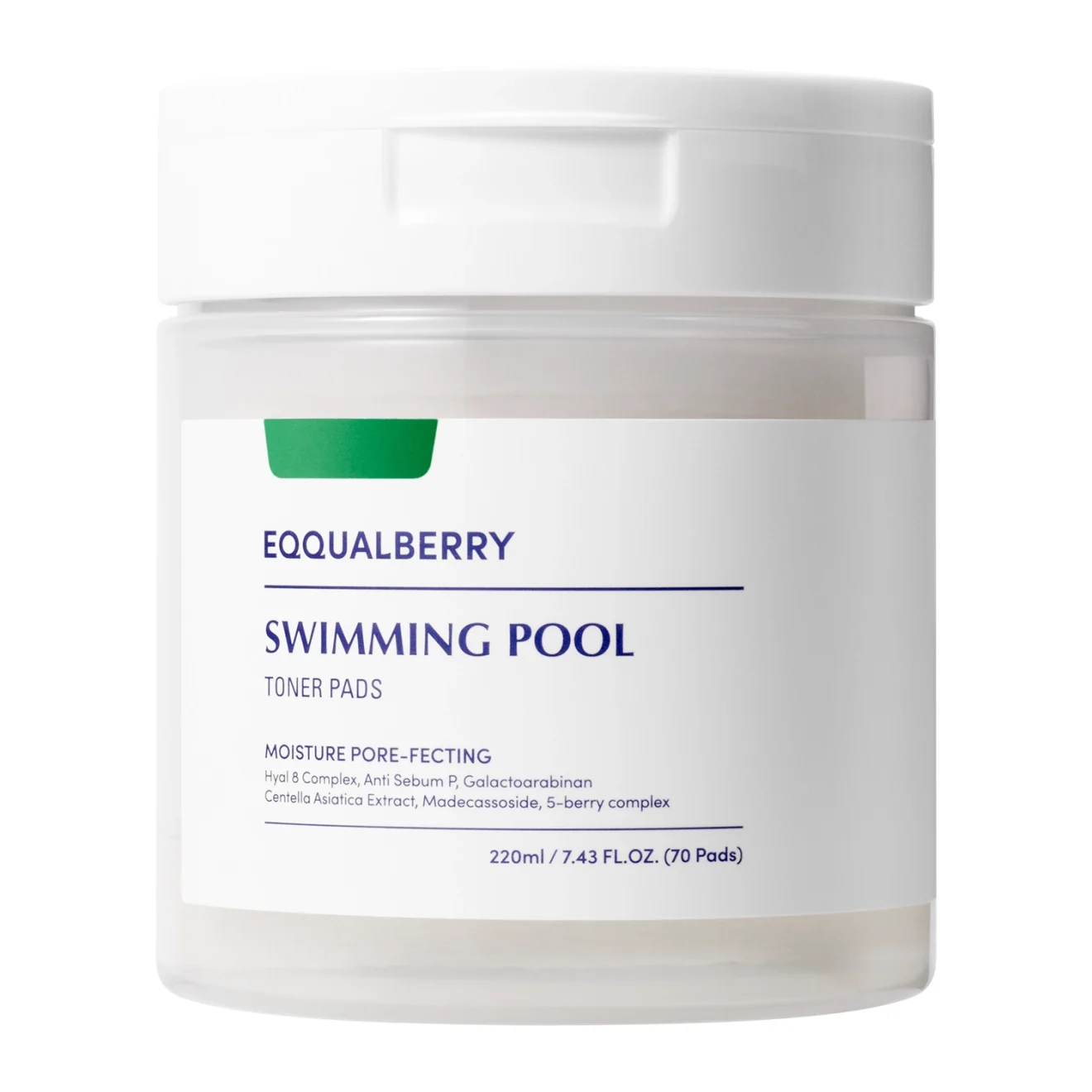 Eqqualberry – Swimming Pool Toner Pad, 220ml/70 vnt
