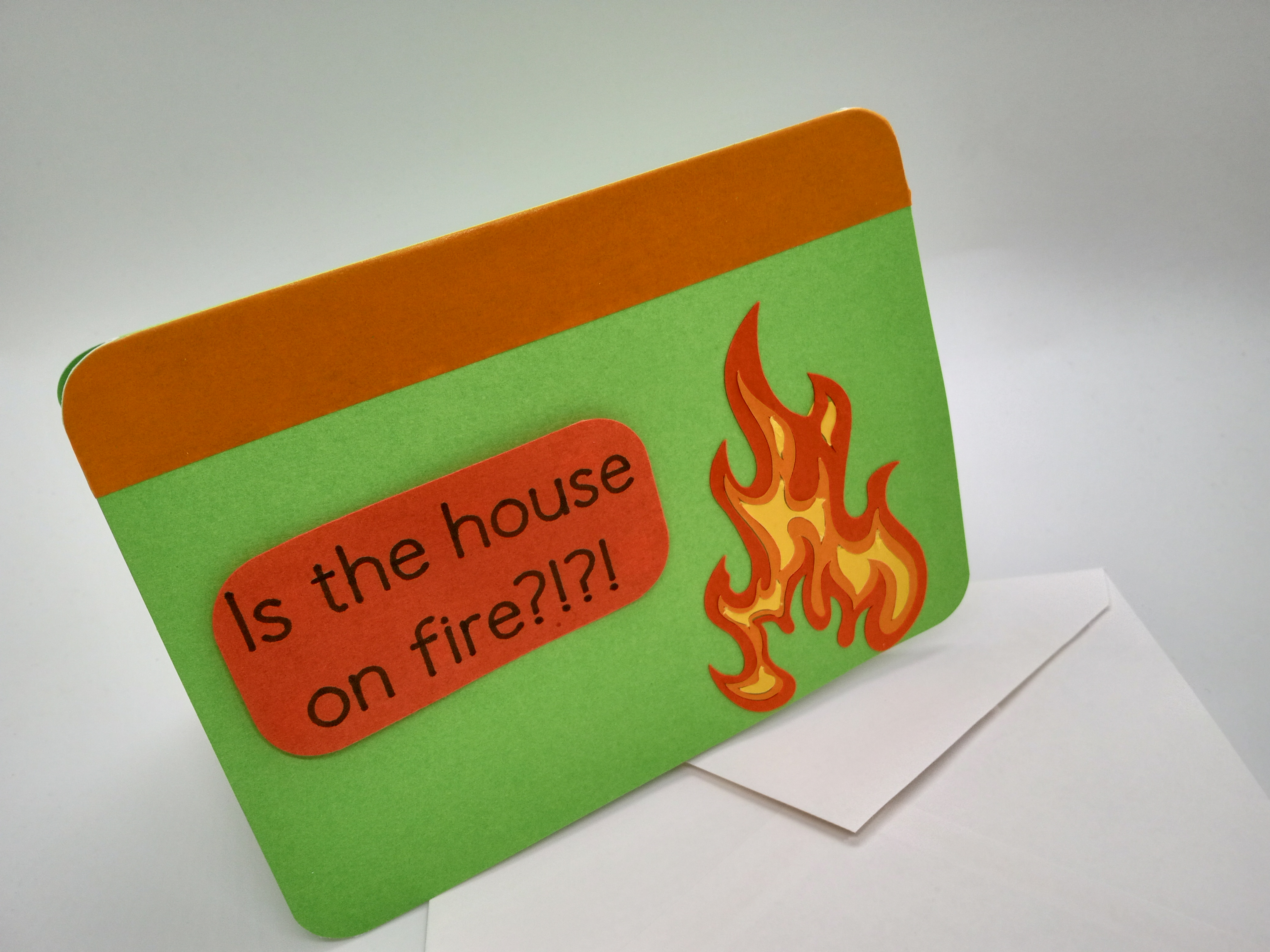 House On Fire Funny Birthday Greeting Card