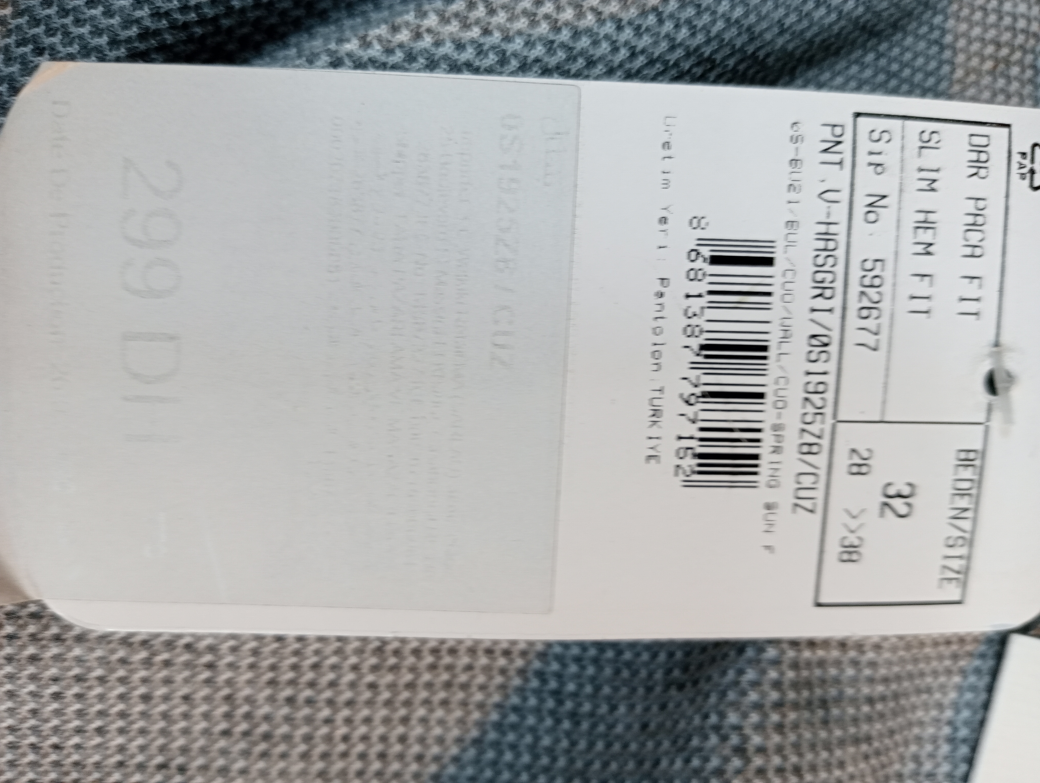 Pantalon habillé gris CROPPED SLIM FIT