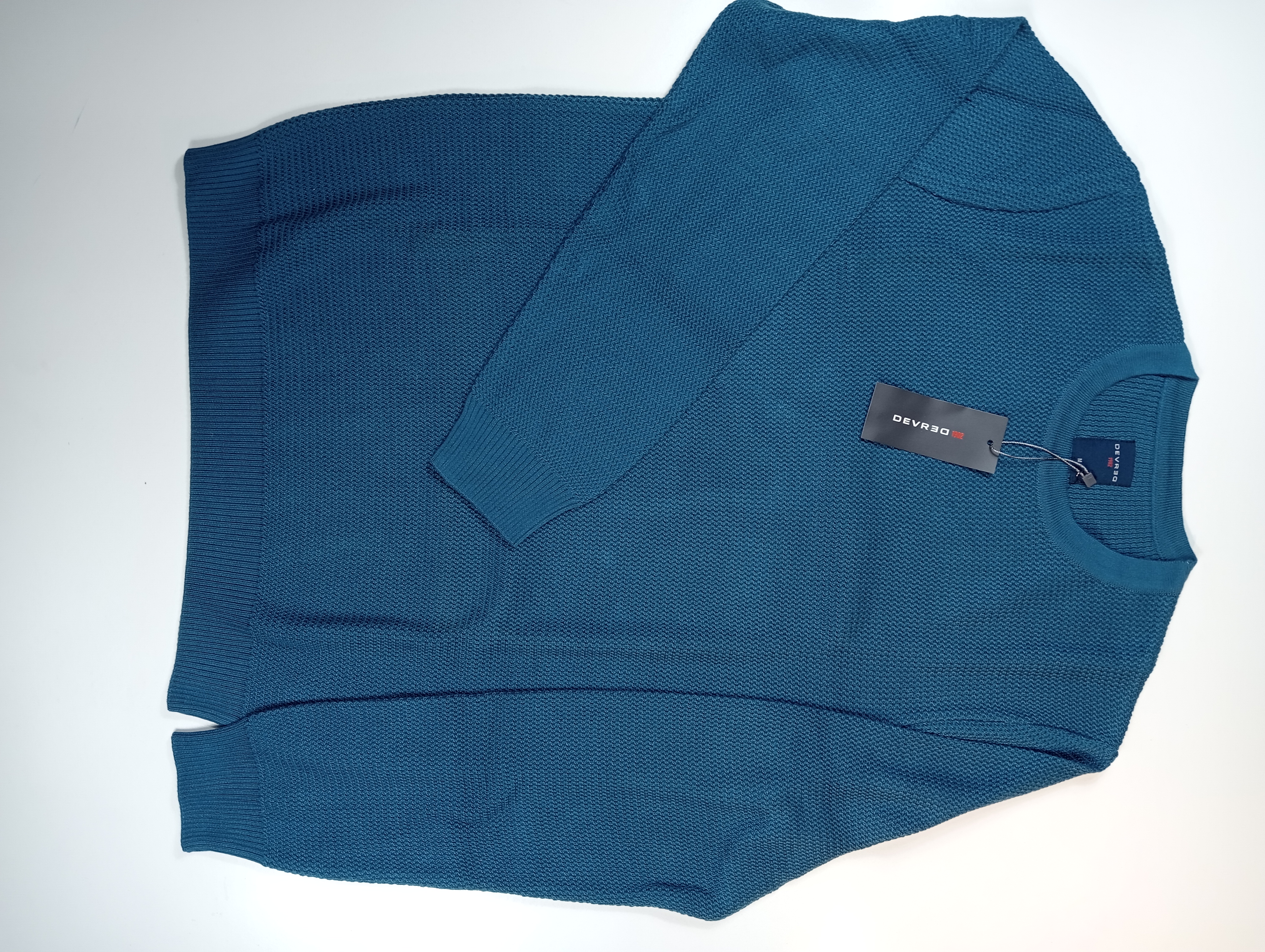 Pull-over bleu en maille