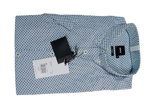 Chemise à motifs bleus