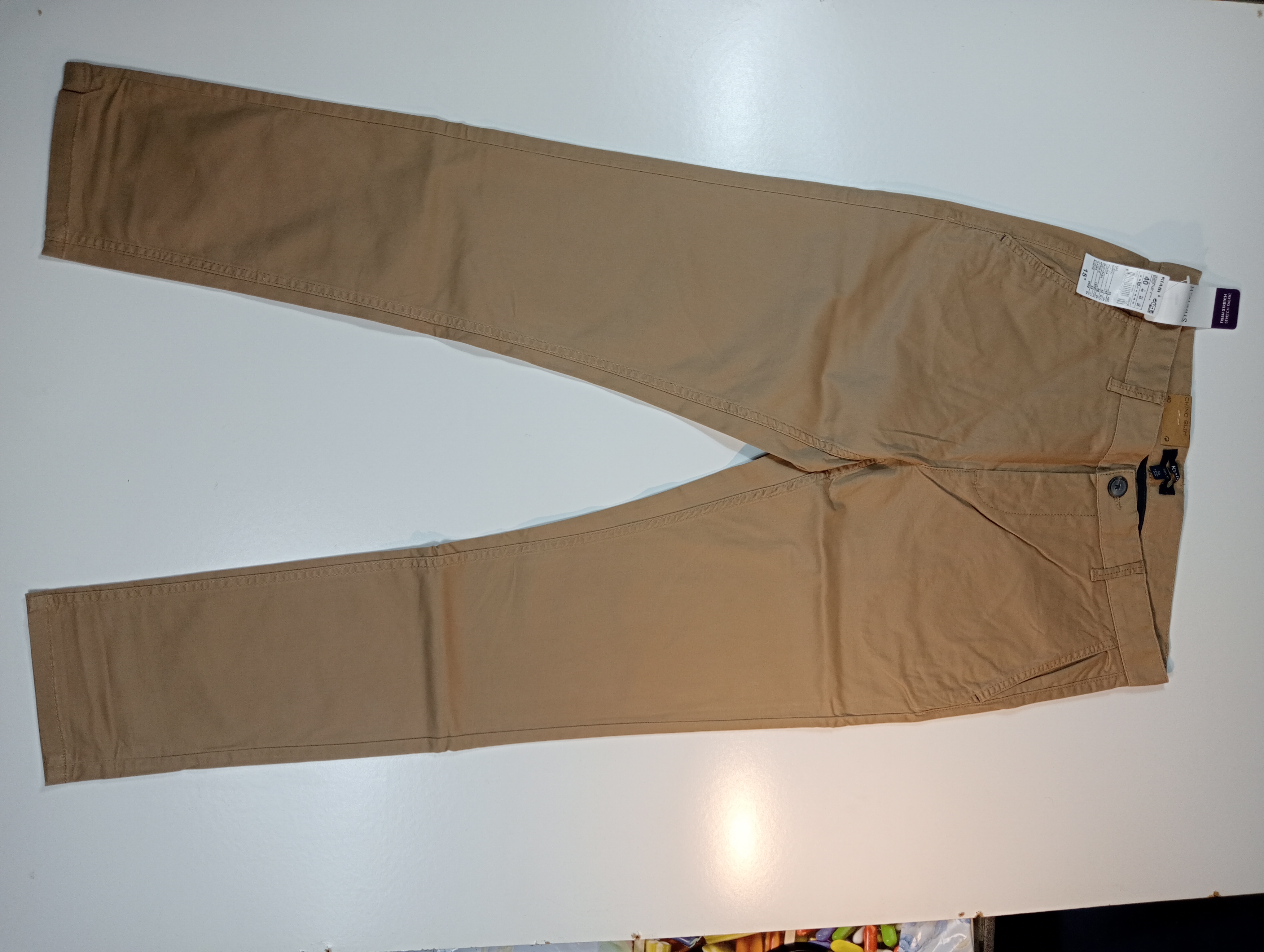 Pantalon Beige Chino Slim