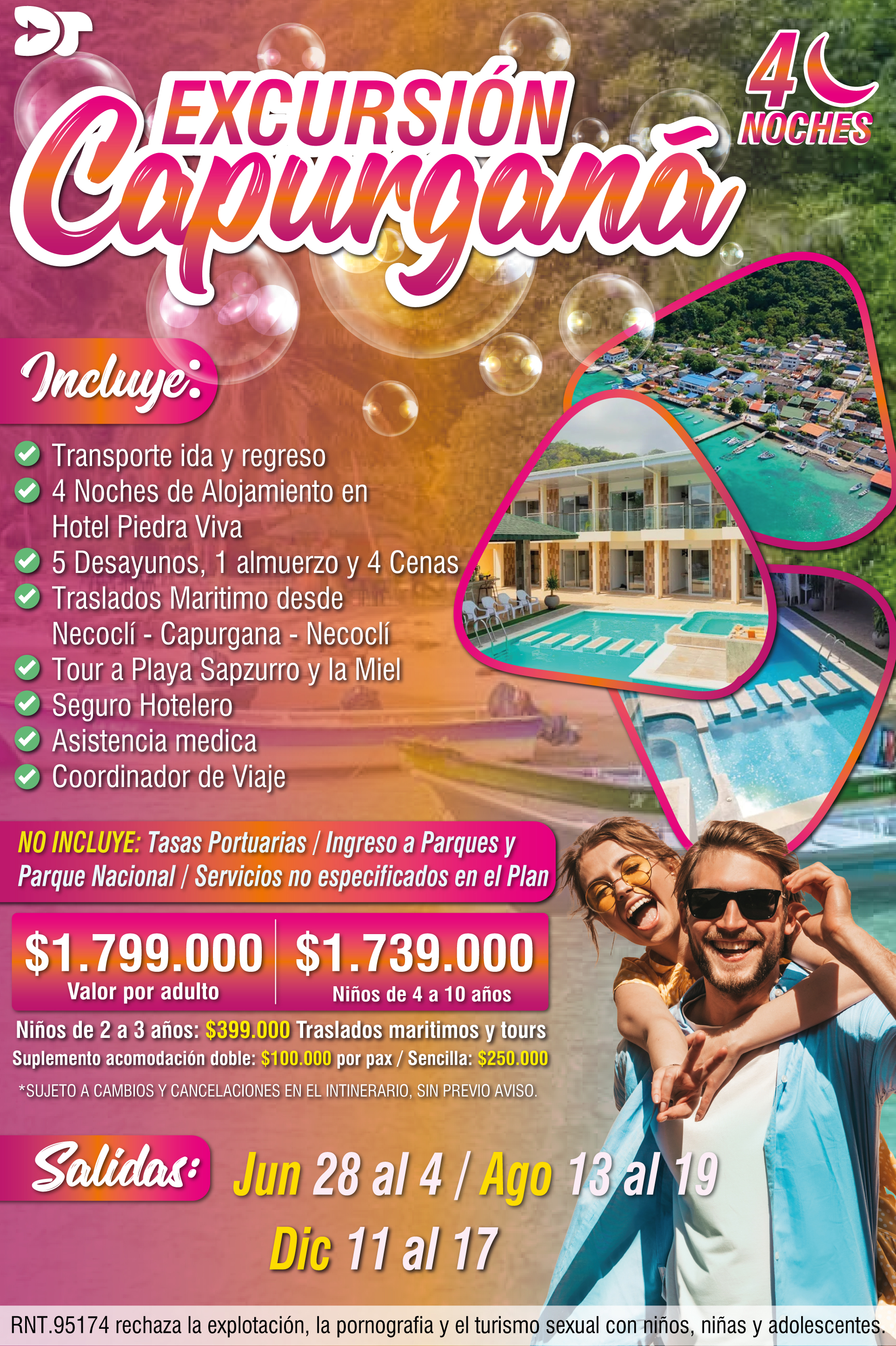 Excursión Capurganá 4 Noches