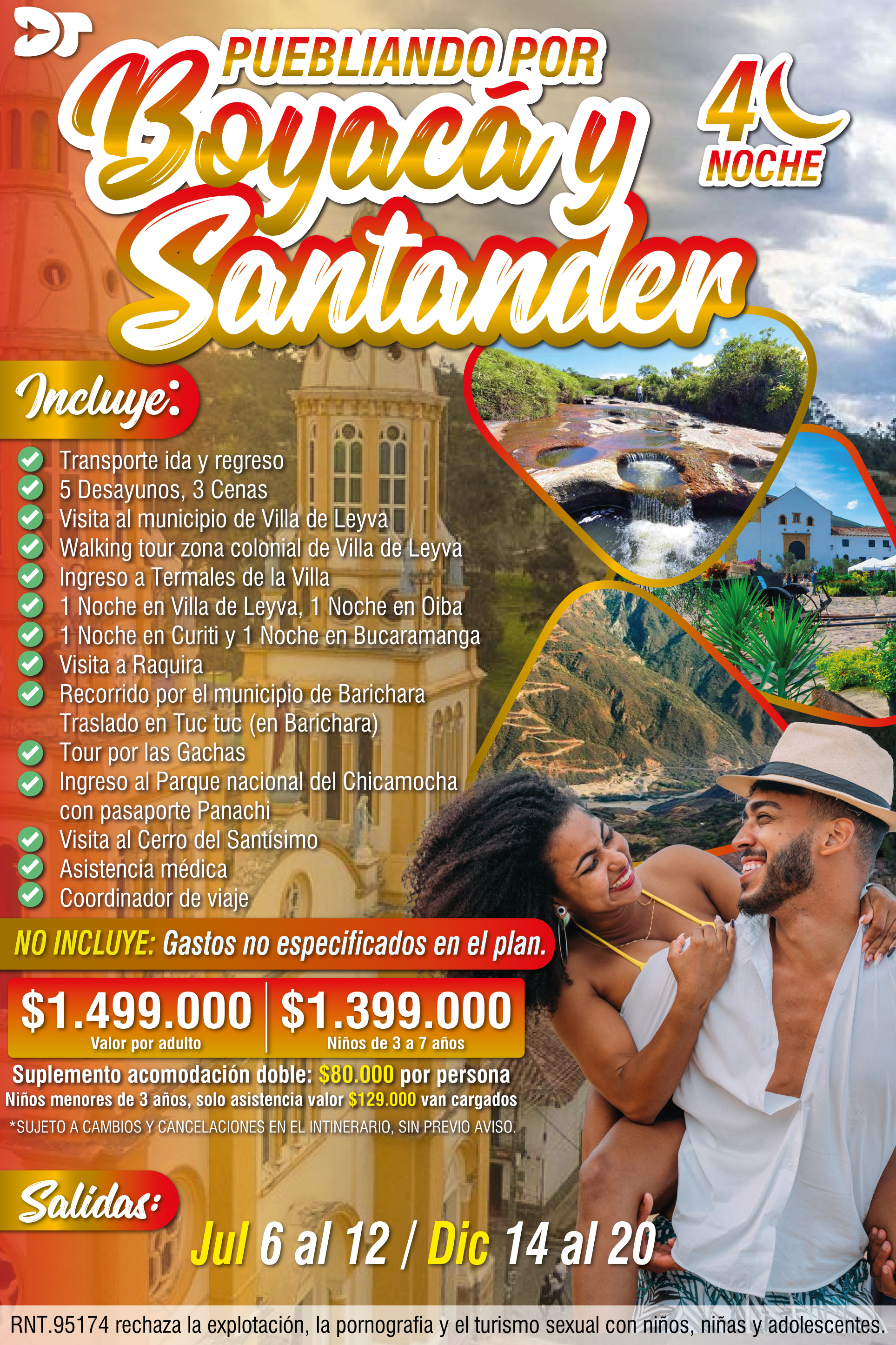 Excursión  Boyacá y Santander 4 noches